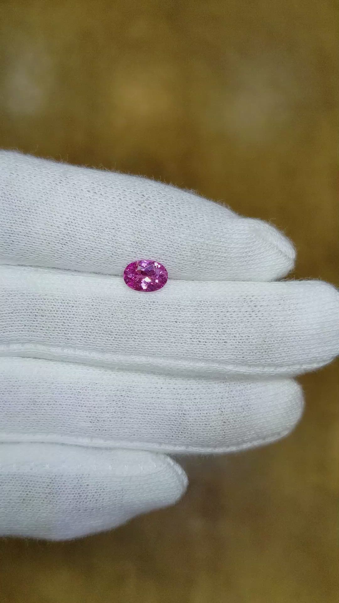 0.89 Ct. Pink Sapphire from Ceylon (Sri Lanka) Size Video