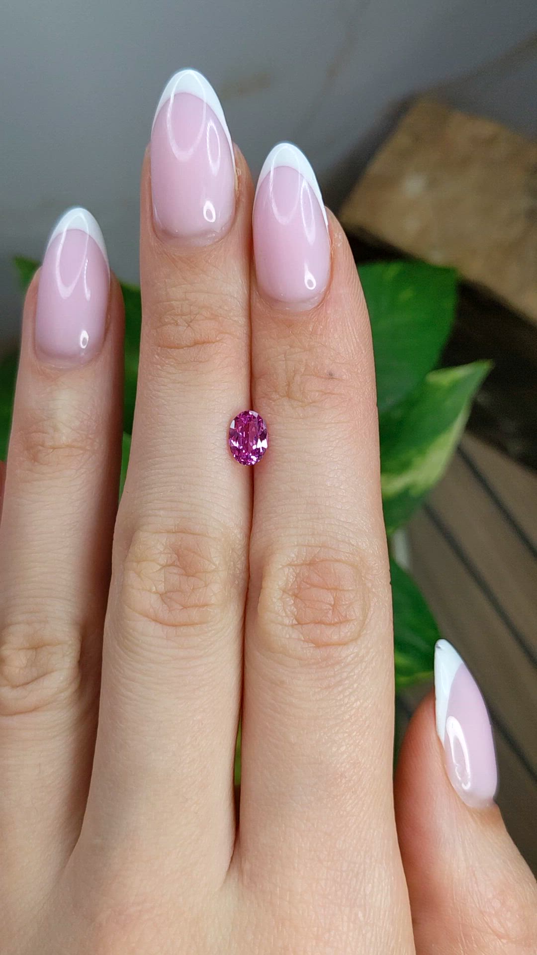 0.92 Ct. Pink Sapphire from Ceylon (Sri Lanka) Size Video