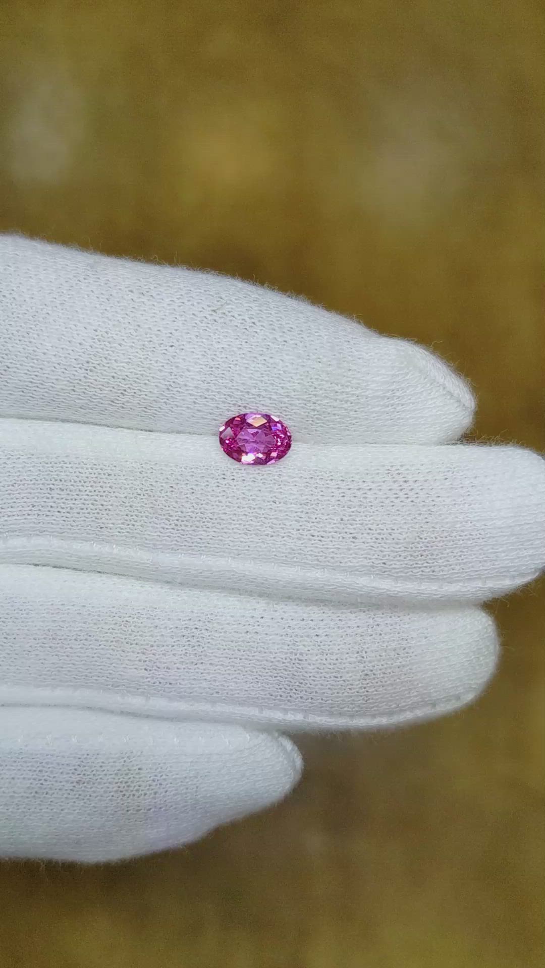 0.92 Ct. Pink Sapphire from Ceylon (Sri Lanka) Size Video