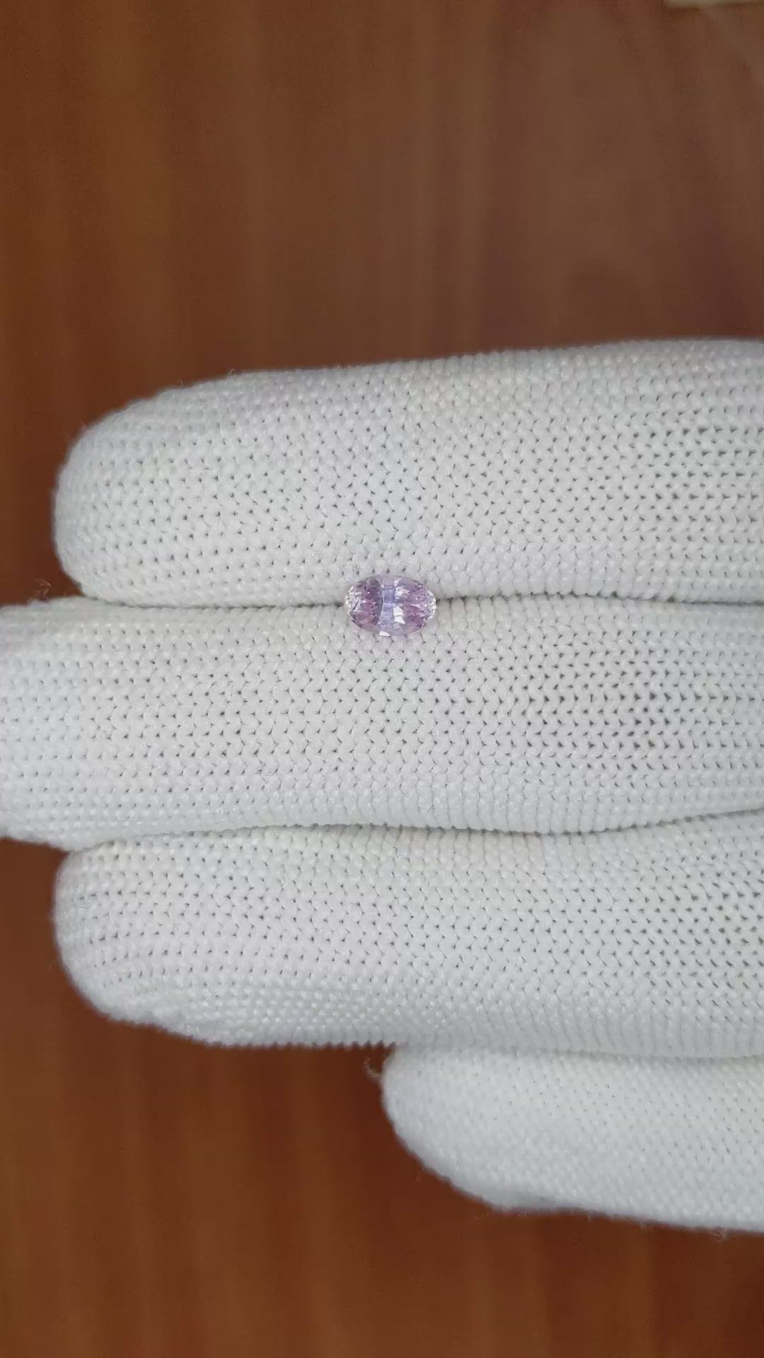 0.62 Ct. Pink Sapphire from Ceylon (Sri Lanka) Size Video