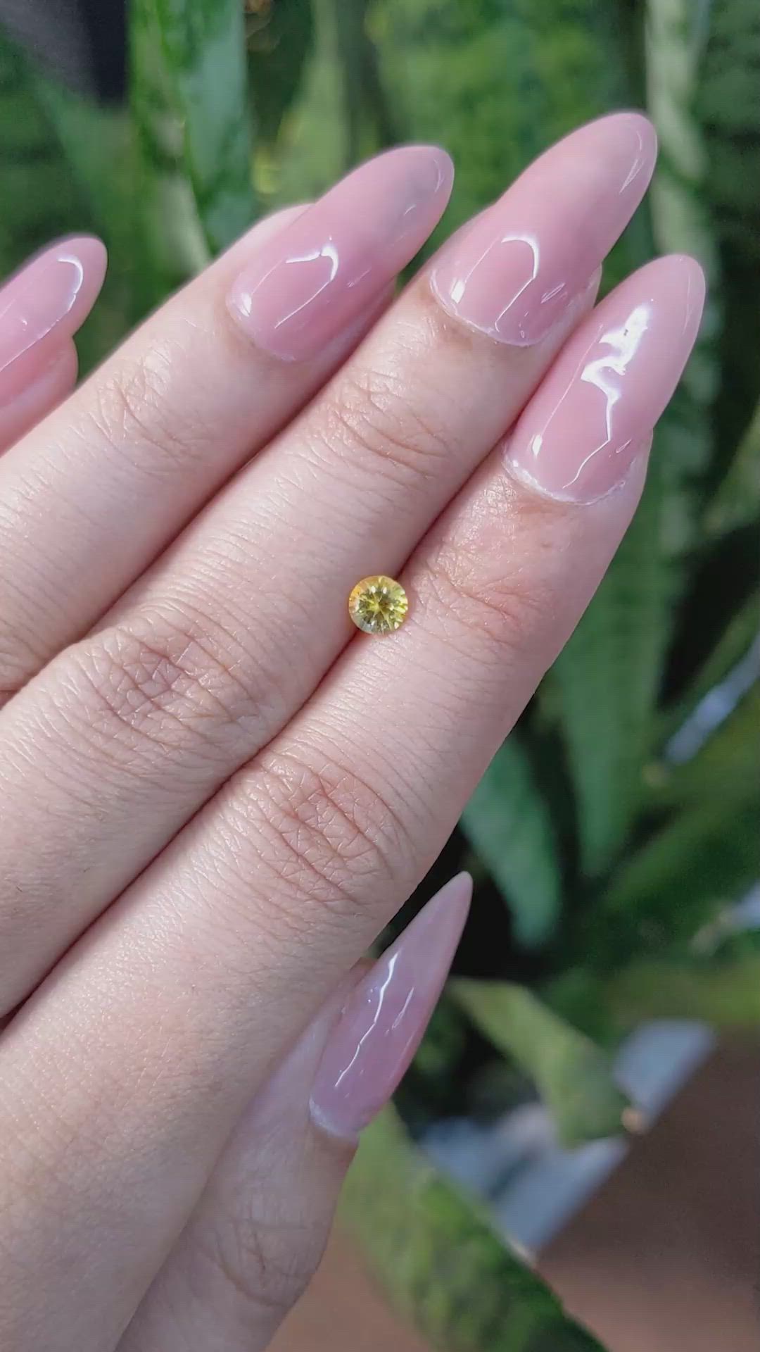 0.43 Ct. Yellow Sapphire from Ceylon (Sri Lanka) Size Video