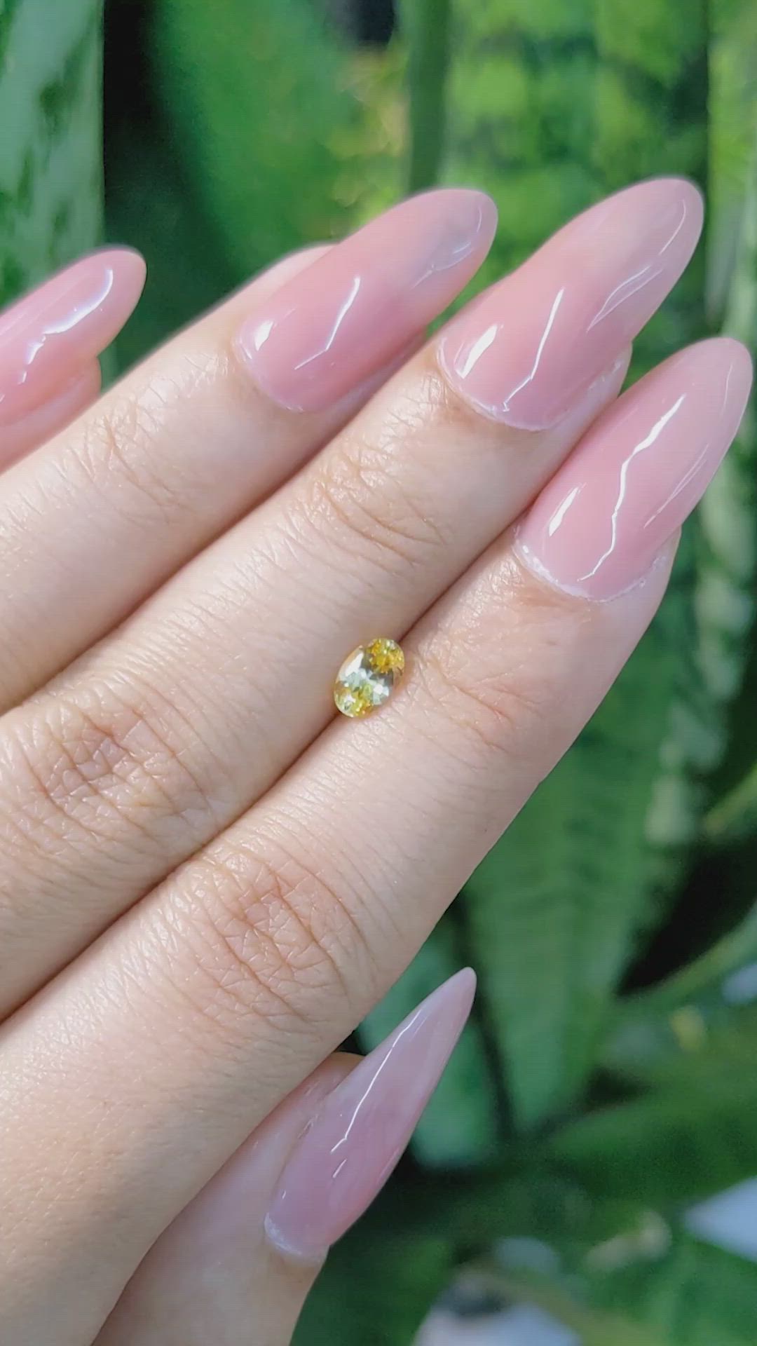 0.56 Ct. Orangish Yellow Sapphire from Ceylon (Sri Lanka) Size Video