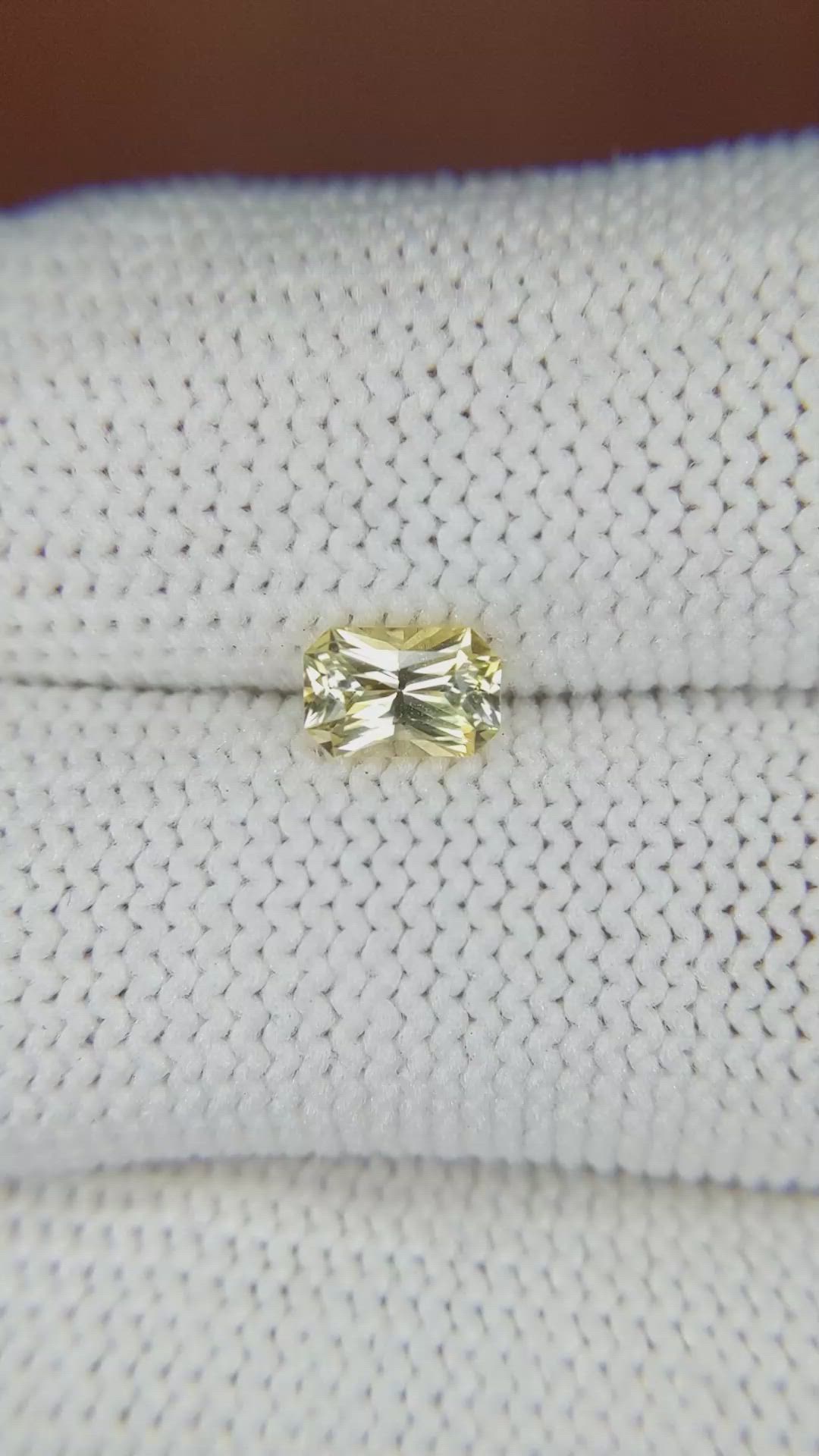 0.66 Ct. Yellow Sapphire from Ceylon (Sri Lanka) Size Video