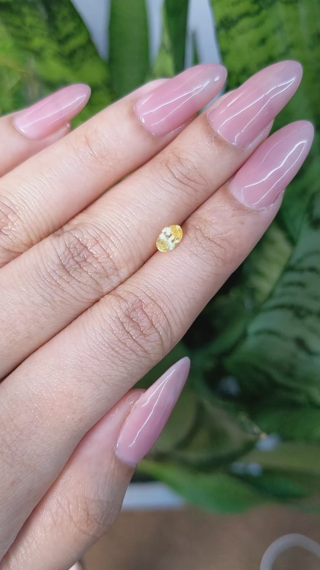 0.55 Ct. Yellow Sapphire from Ceylon (Sri Lanka) Size Video