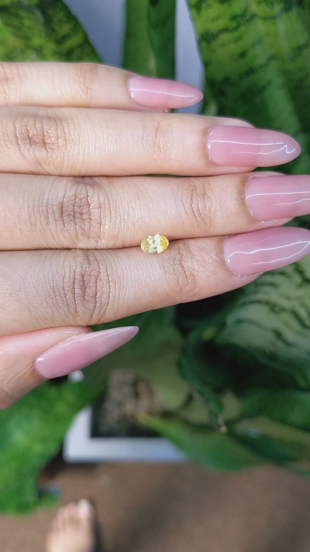 0.55 Ct. Yellow Sapphire from Ceylon (Sri Lanka) Size Video