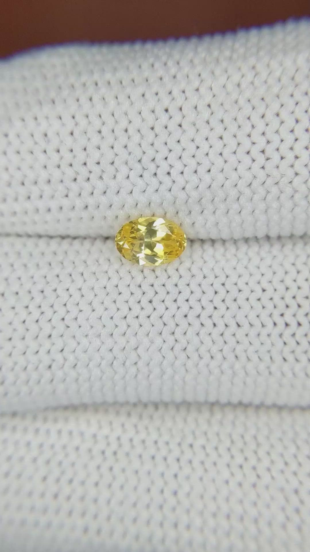 0.55 Ct. Yellow Sapphire from Ceylon (Sri Lanka) Size Video