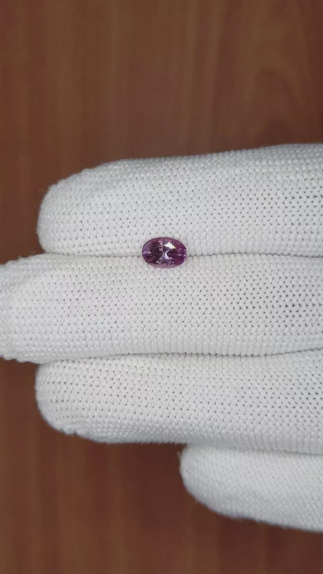 0.79 Ct. Pinkish Purple Sapphire from Ceylon (Sri Lanka) Size Video