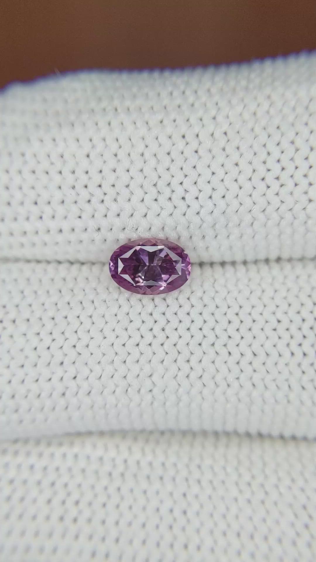 0.79 Ct. Pinkish Purple Sapphire from Ceylon (Sri Lanka) Size Video