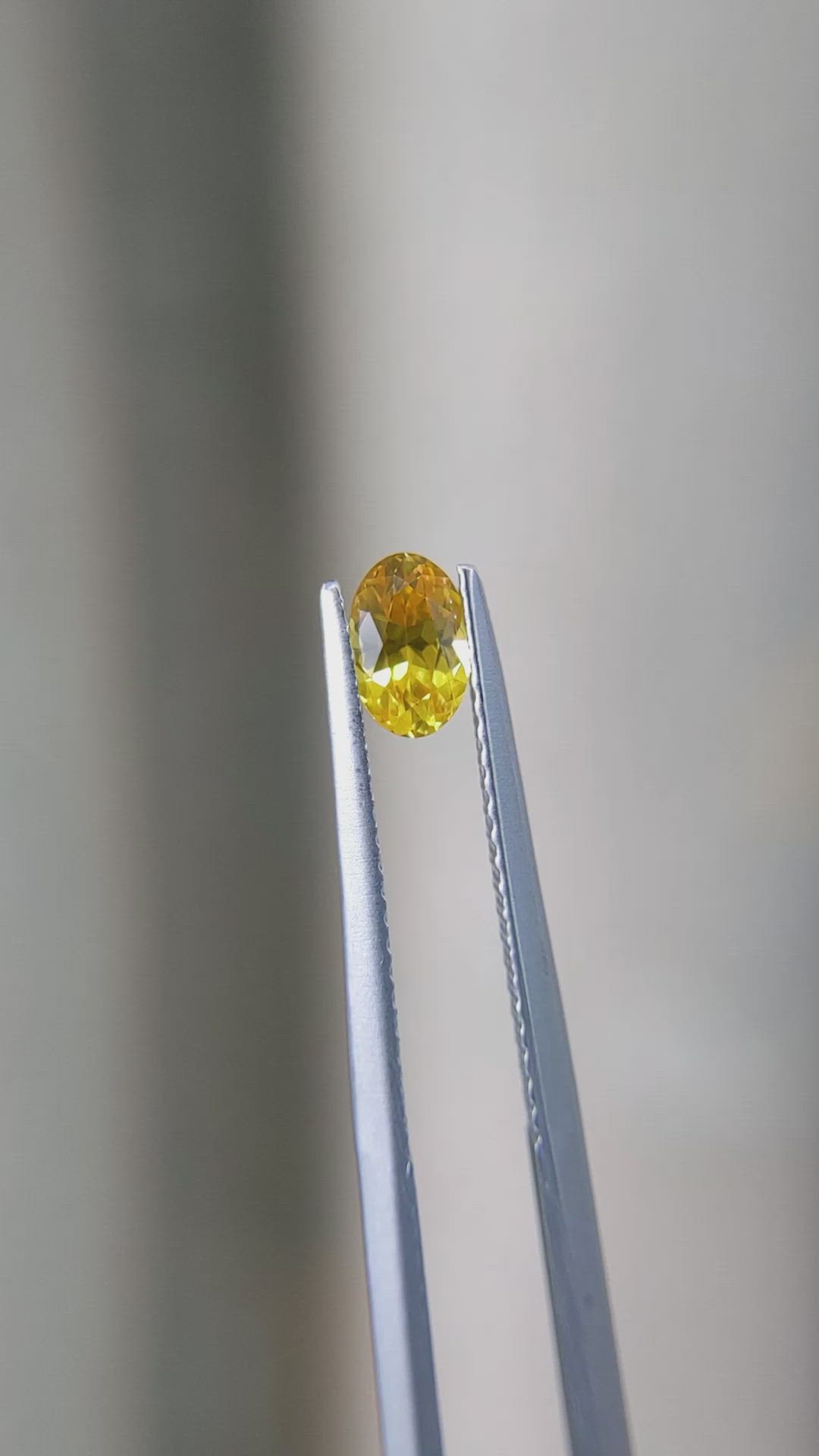 0.62 Ct. Yellow Sapphire from Ceylon (Sri Lanka) Size Video