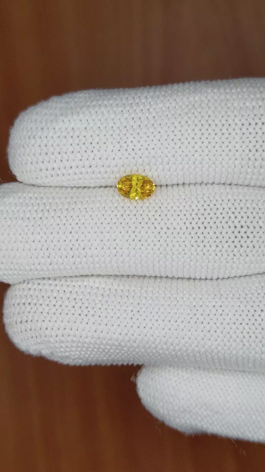 0.62 Ct. Yellow Sapphire from Ceylon (Sri Lanka) Size Video