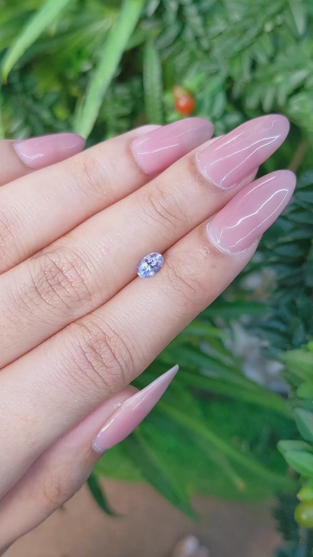 0.52 Ct. Blue Sapphire from Ceylon (Sri Lanka) Size Video