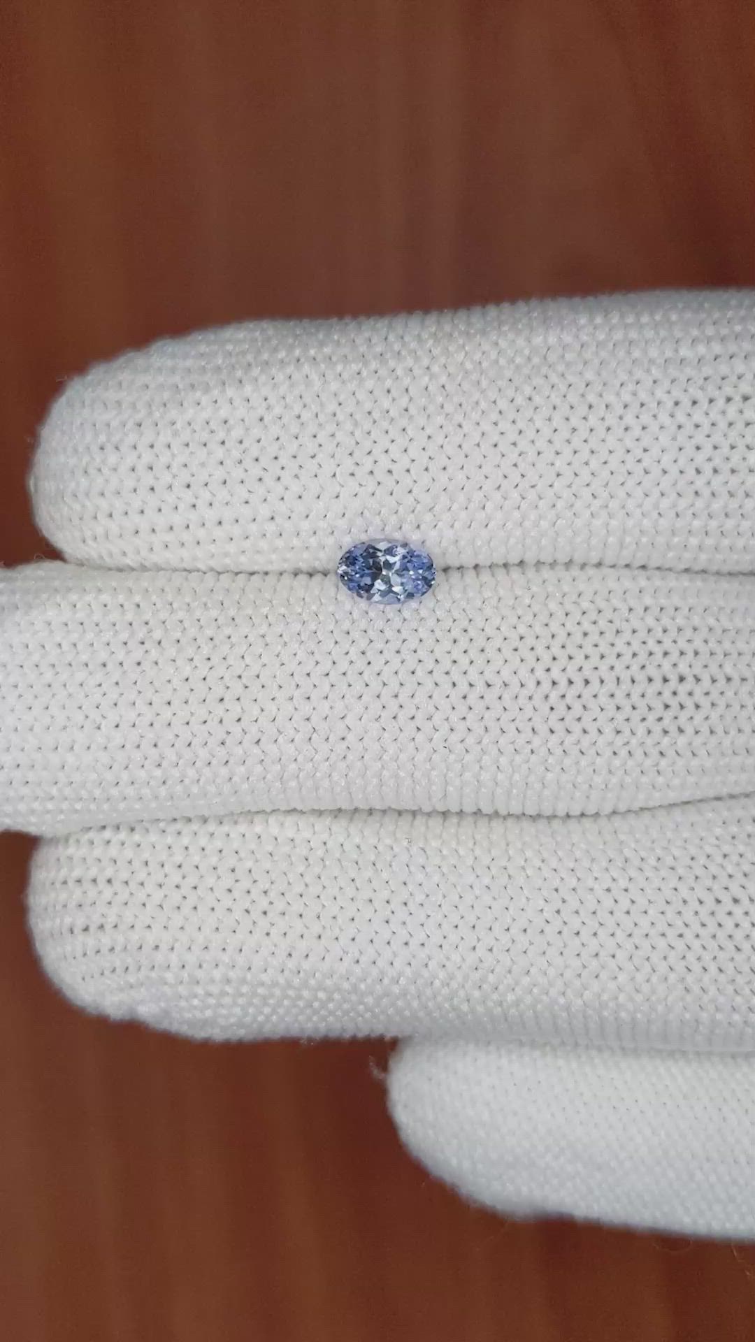 0.52 Ct. Blue Sapphire from Ceylon (Sri Lanka) Size Video