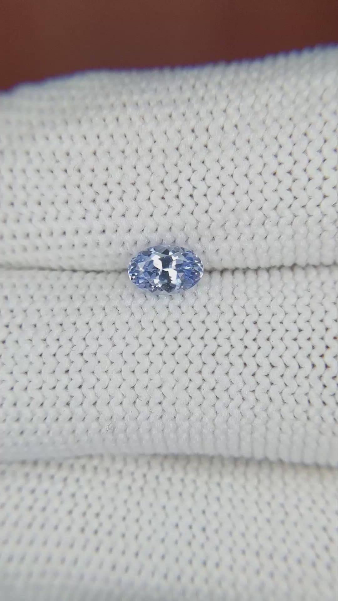 0.52 Ct. Blue Sapphire from Ceylon (Sri Lanka) Size Video