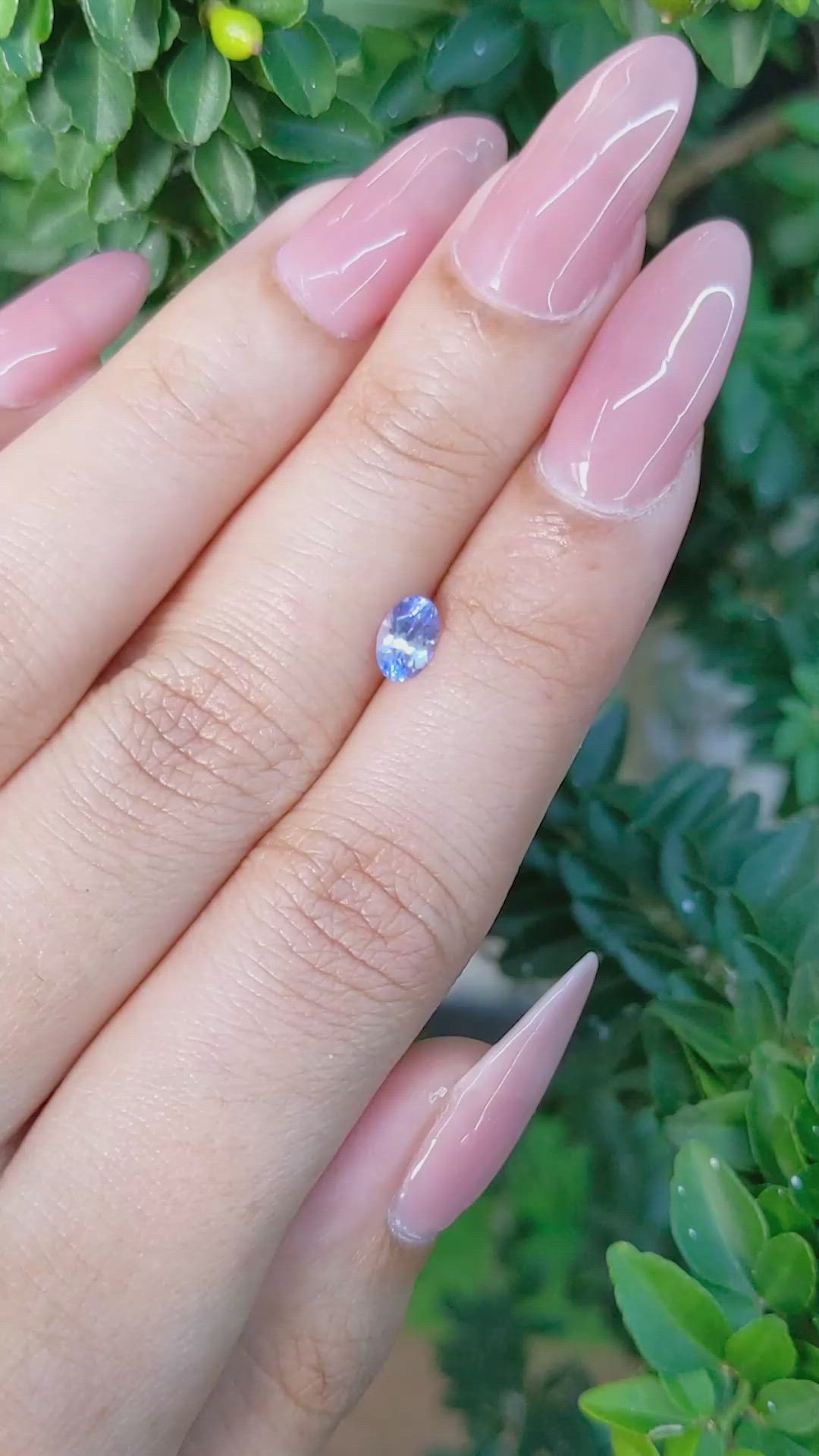 0.53 Ct. Blue Sapphire from Ceylon (Sri Lanka) Size Video