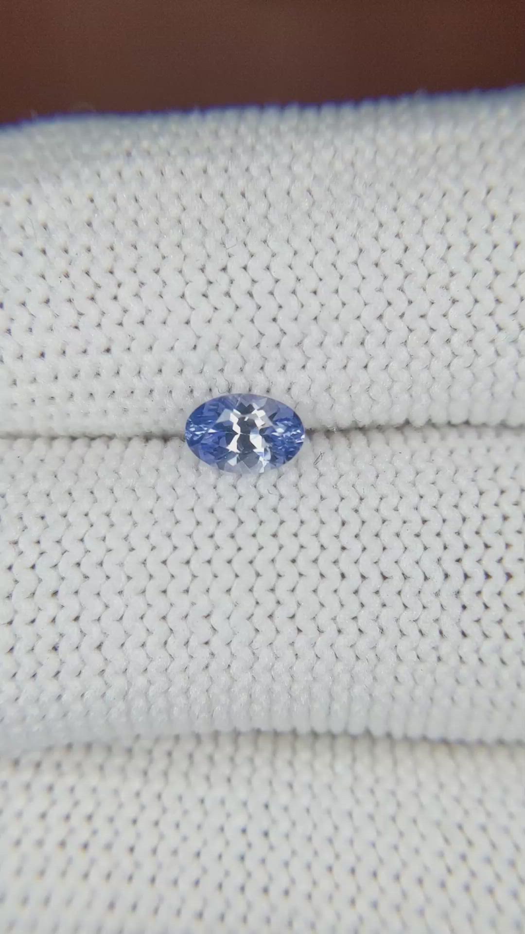0.53 Ct. Blue Sapphire from Ceylon (Sri Lanka) Size Video