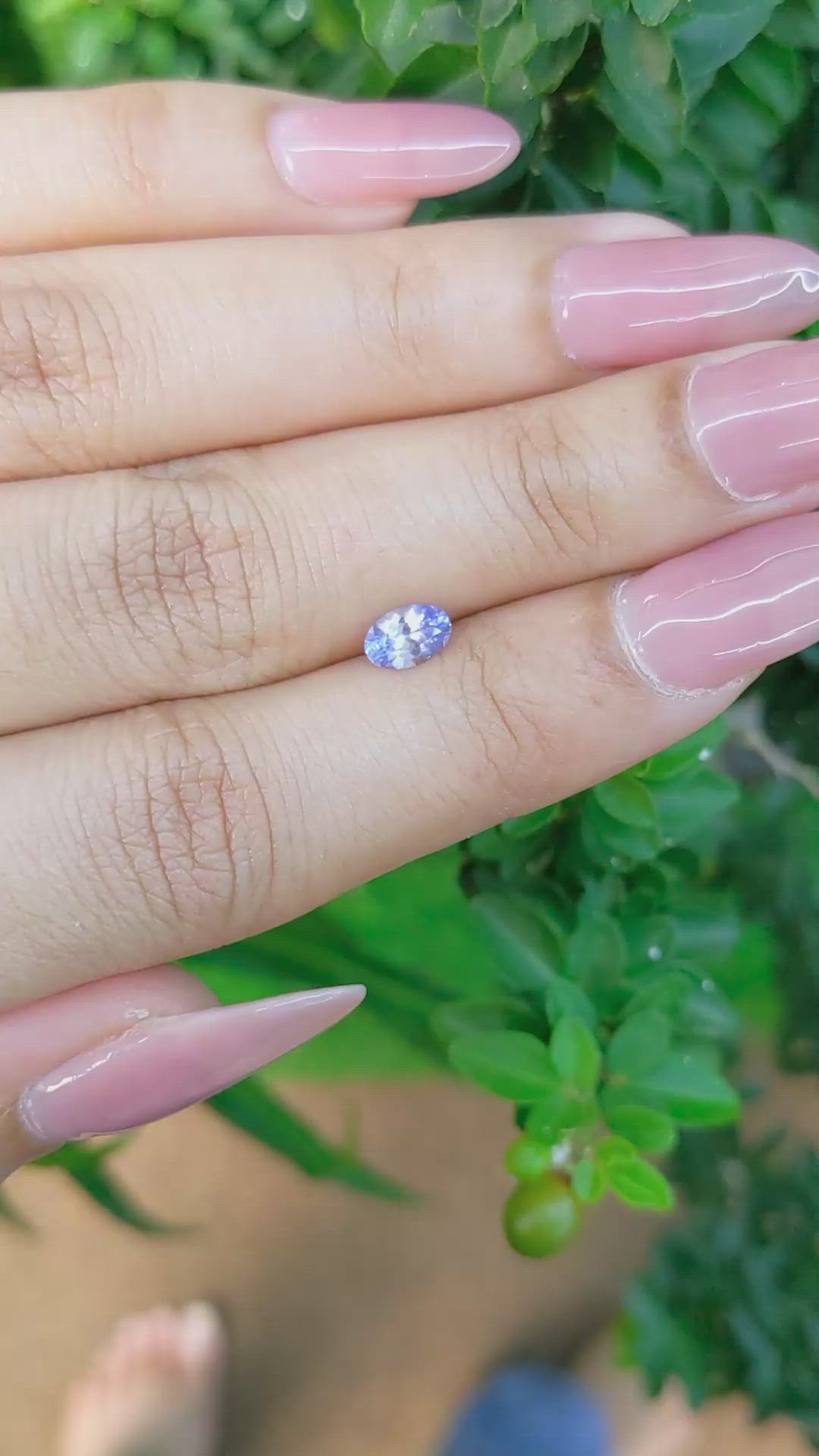 0.53 Ct. Blue Sapphire from Ceylon (Sri Lanka) Size Video