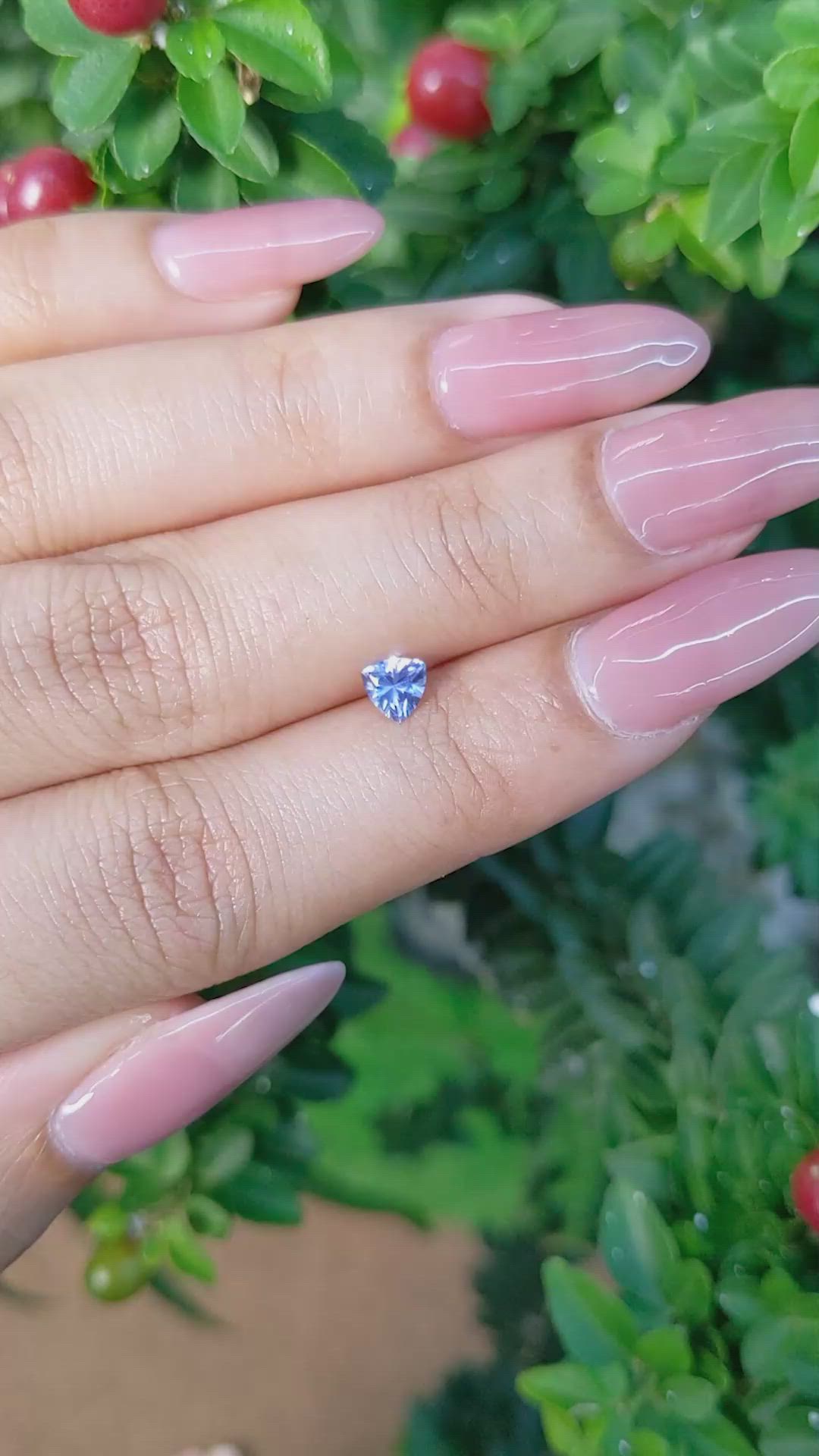 0.39 Ct. Blue Sapphire from Ceylon (Sri Lanka) Size Video
