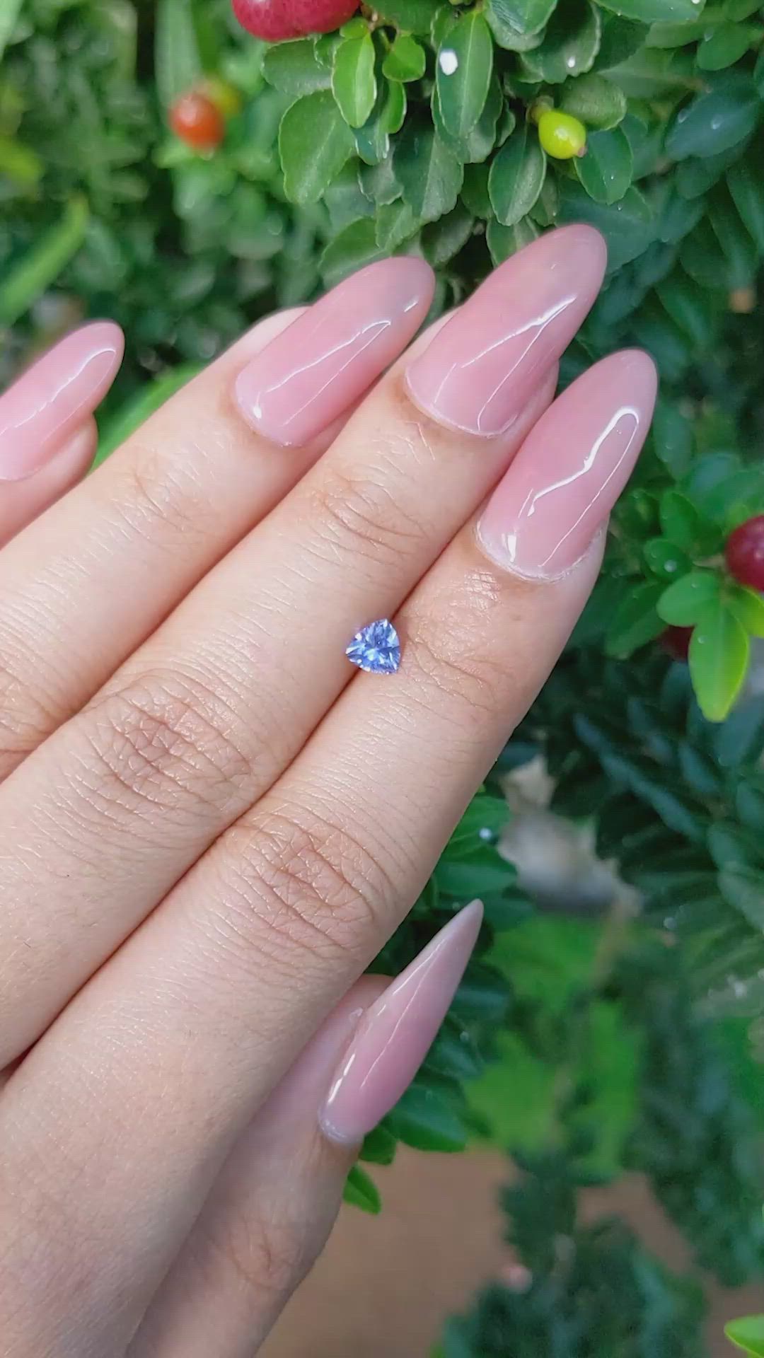 0.39 Ct. Blue Sapphire from Ceylon (Sri Lanka) Size Video