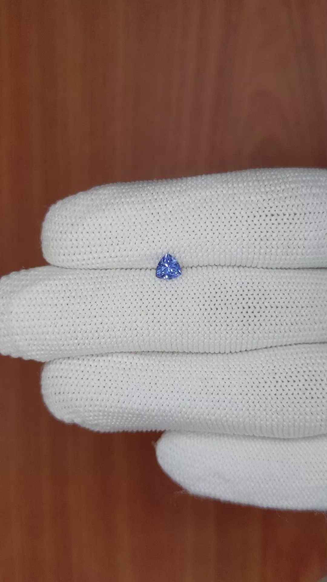 0.40 Ct. Blue Sapphire from Ceylon (Sri Lanka) Size Video