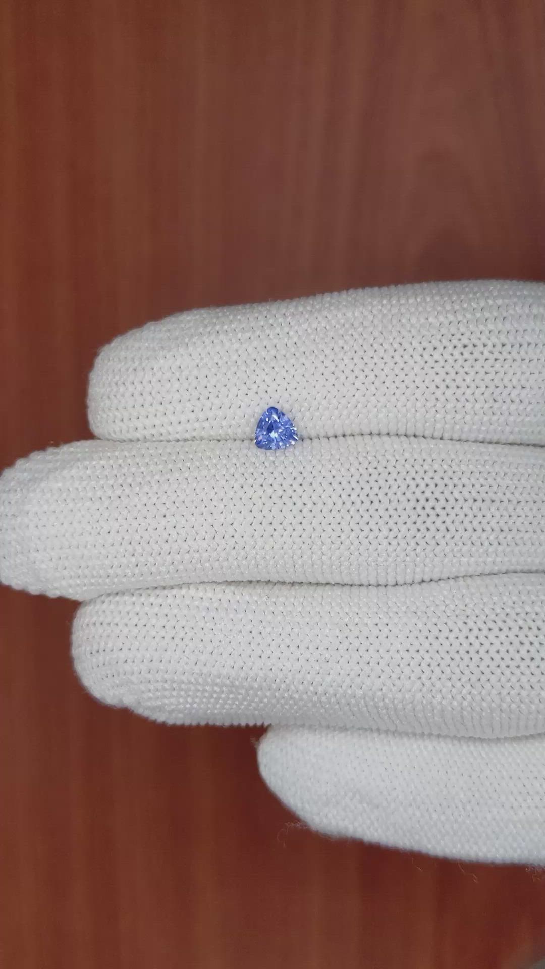0.42 Ct. Blue Sapphire from Ceylon (Sri Lanka) Size Video