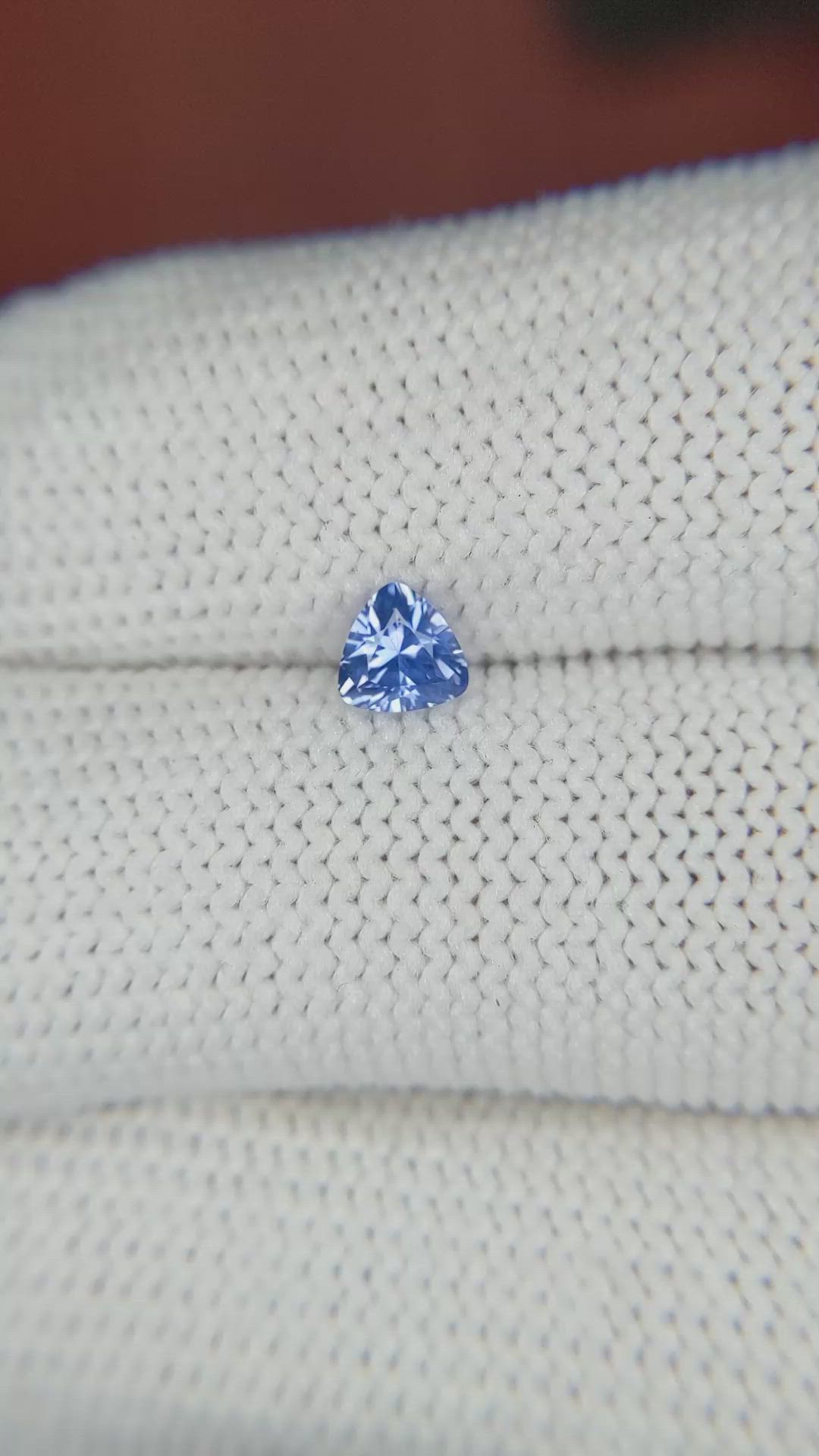 0.42 Ct. Blue Sapphire from Ceylon (Sri Lanka) Size Video