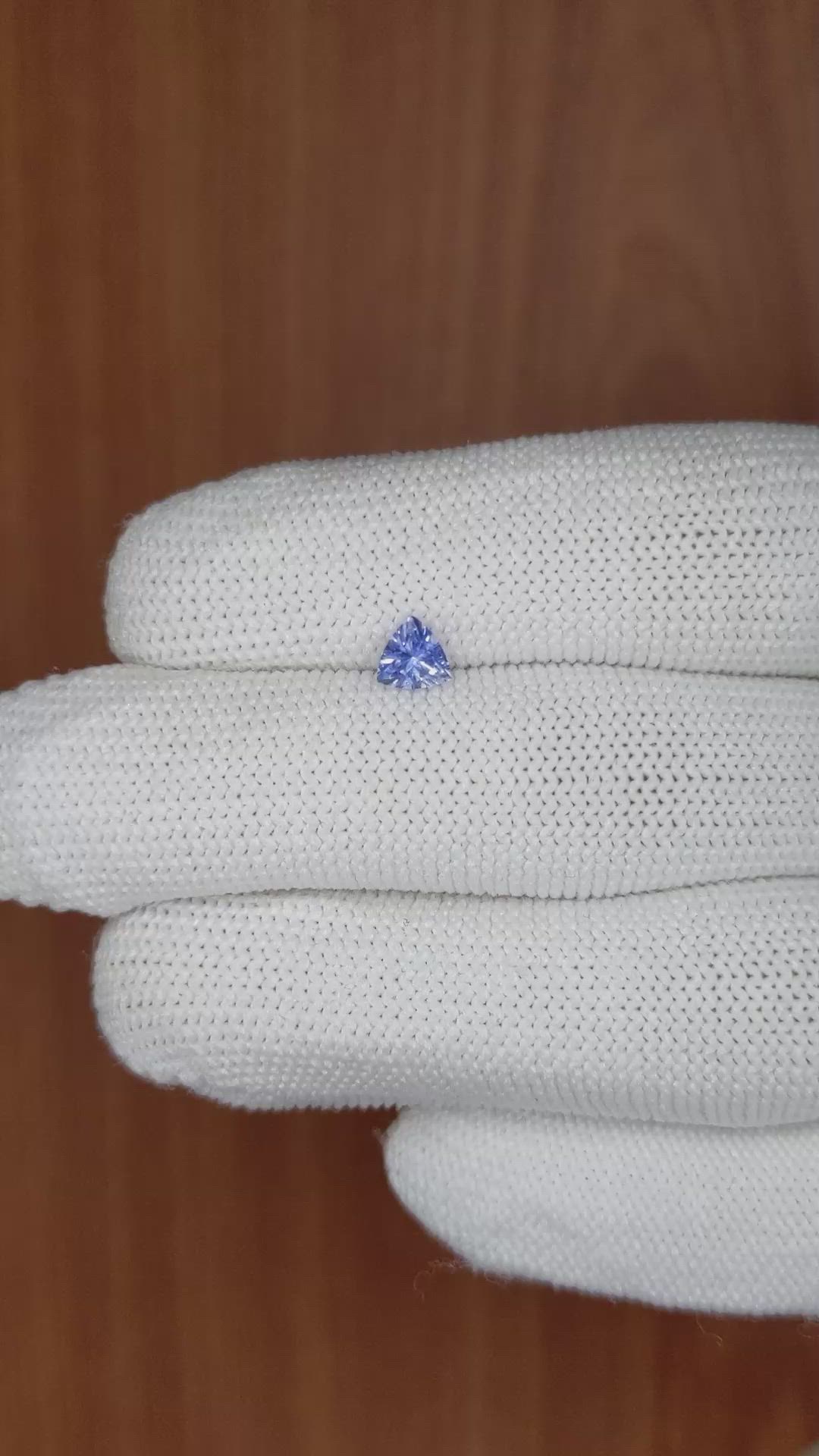 0.48 Ct. Blue Sapphire from Ceylon (Sri Lanka) Size Video