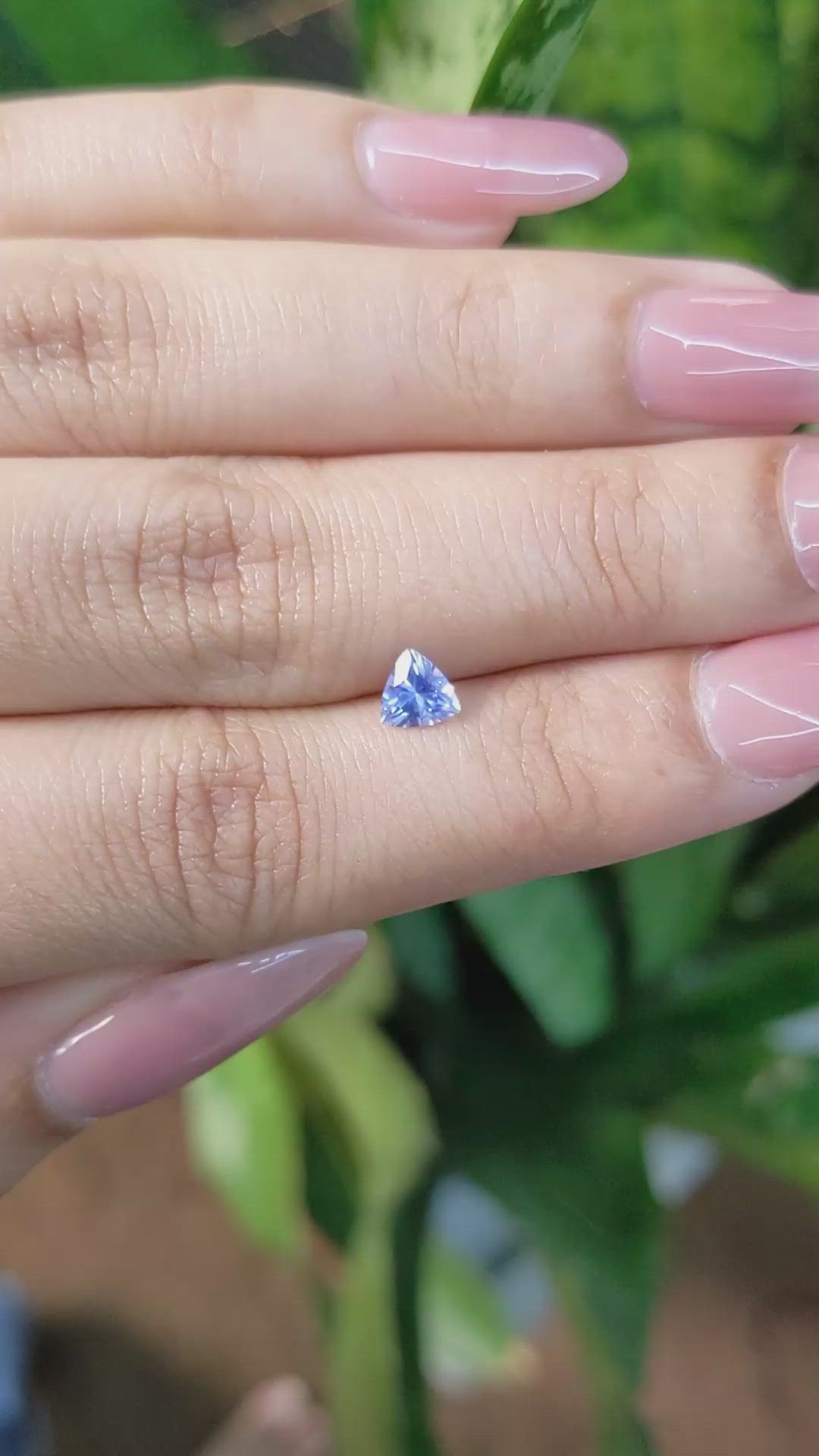 0.48 Ct. Blue Sapphire from Ceylon (Sri Lanka) Size Video