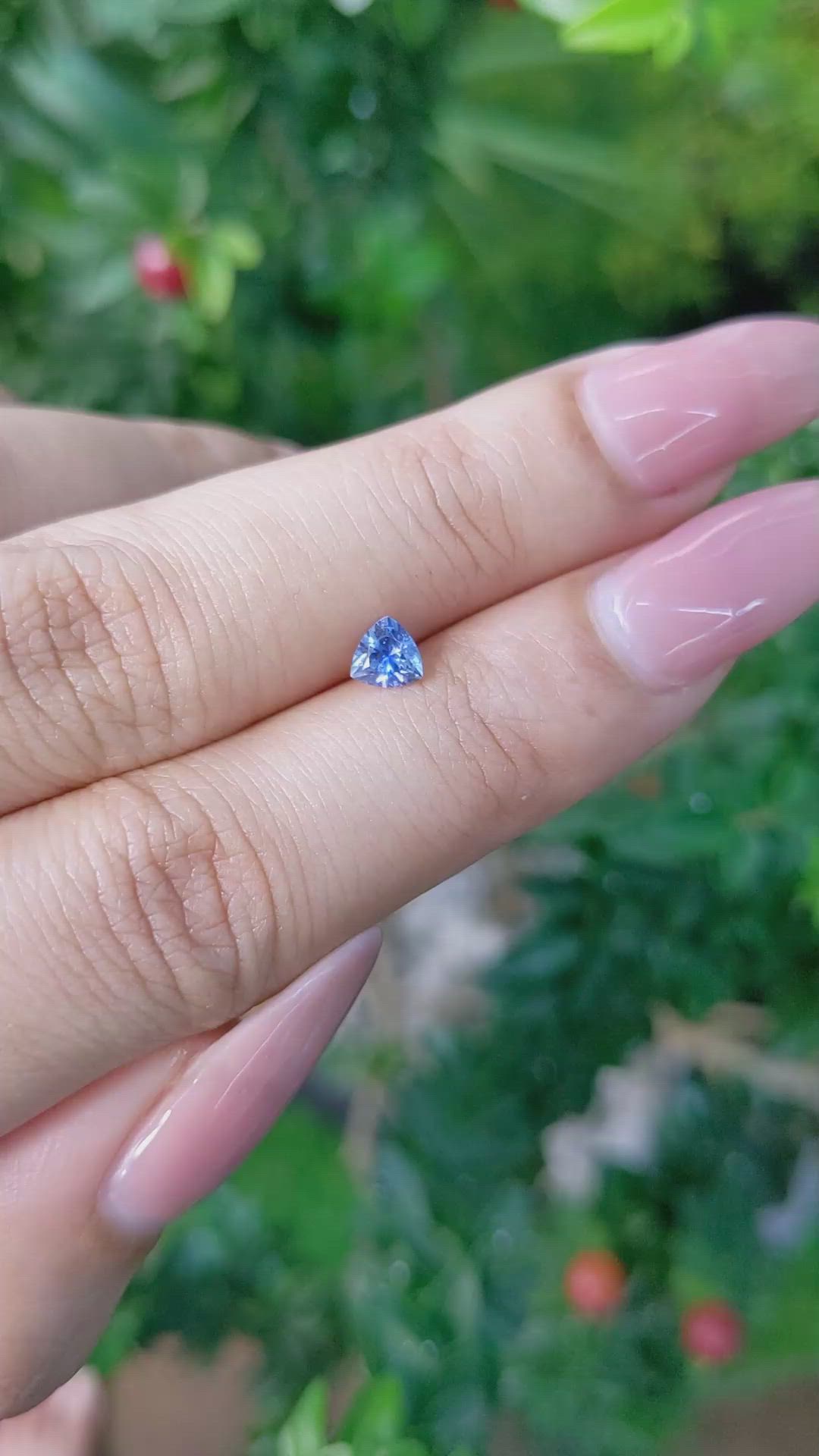 0.40 Ct. Blue Sapphire from Ceylon (Sri Lanka) Size Video
