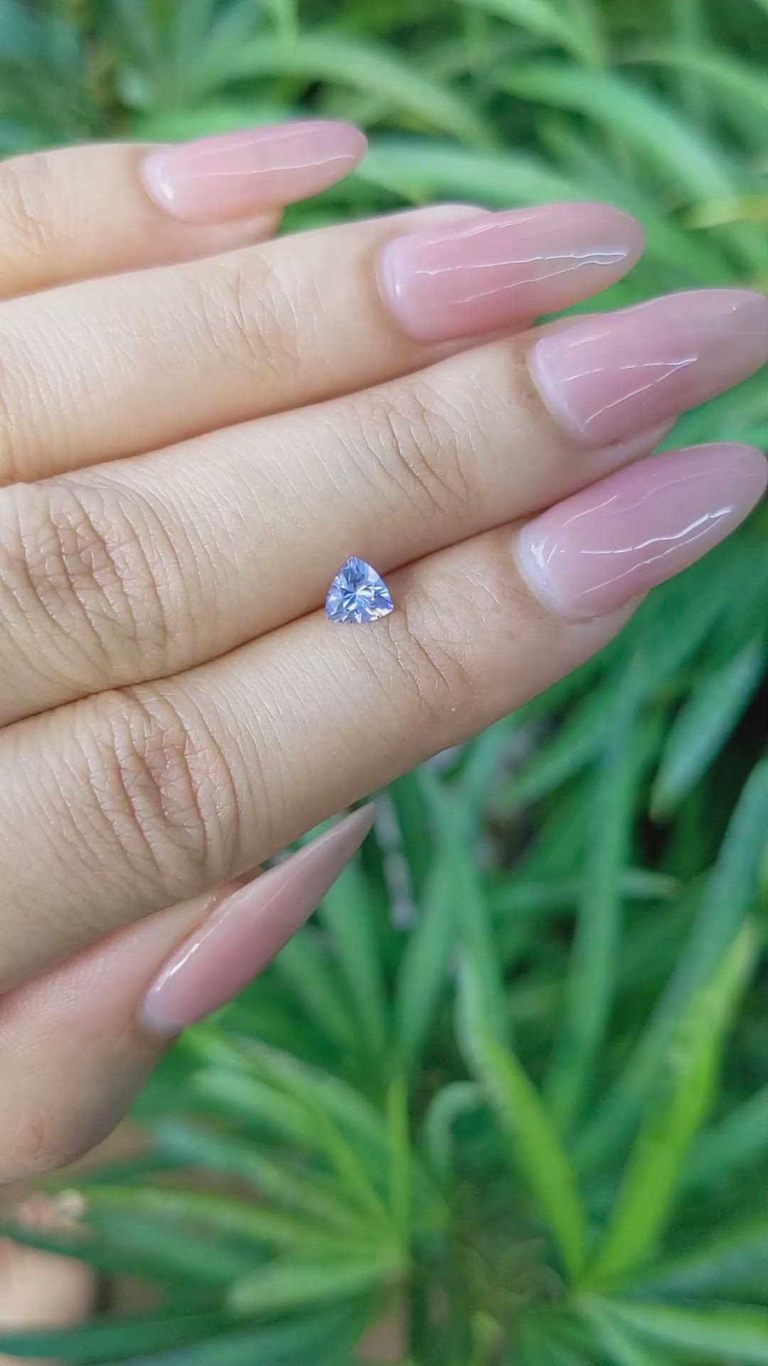 0.48 Ct. Blue Sapphire from Ceylon (Sri Lanka) Size Video