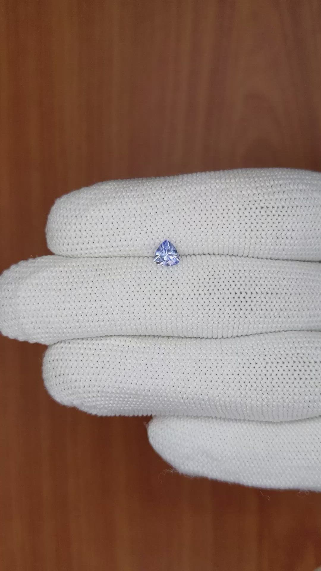 0.48 Ct. Blue Sapphire from Ceylon (Sri Lanka) Size Video