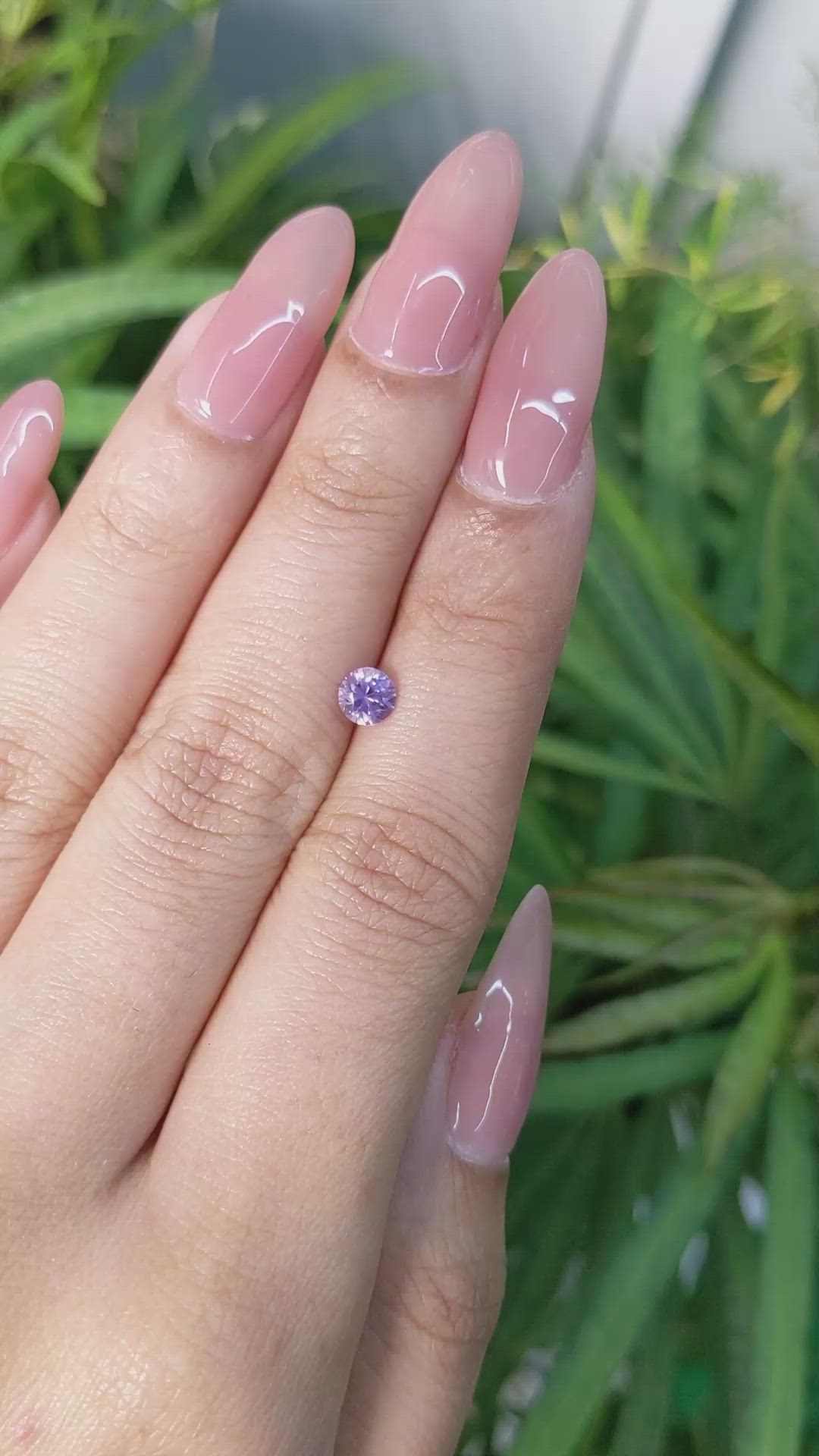 0.48 Ct. Purple Sapphire from Ceylon (Sri Lanka) Size Video