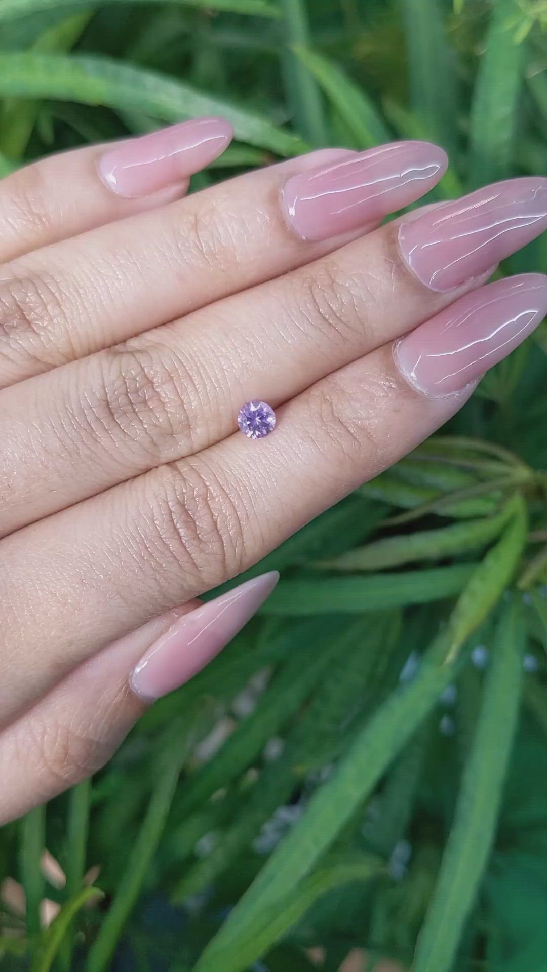 0.48 Ct. Purple Sapphire from Ceylon (Sri Lanka) Size Video