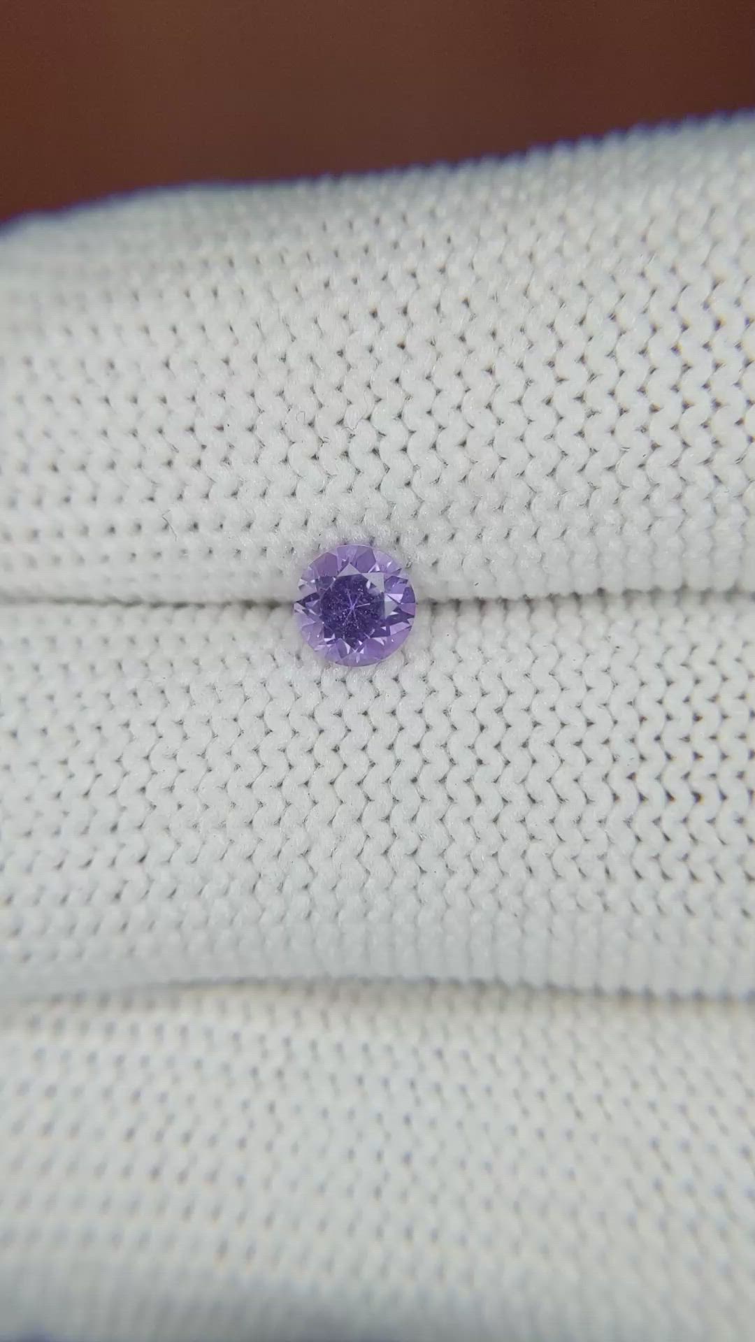 0.48 Ct. Purple Sapphire from Ceylon (Sri Lanka) Size Video