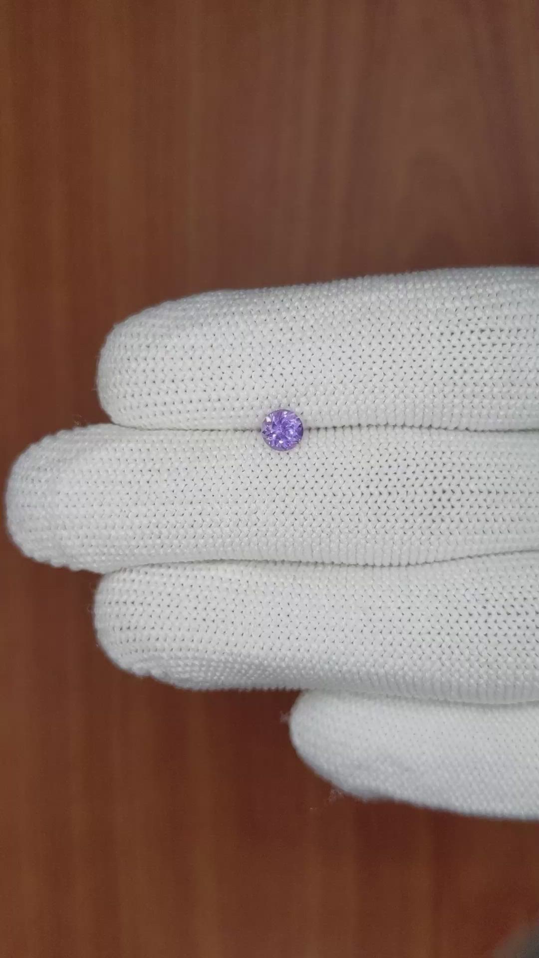 0.48 Ct. Purple Sapphire from Ceylon (Sri Lanka) Size Video