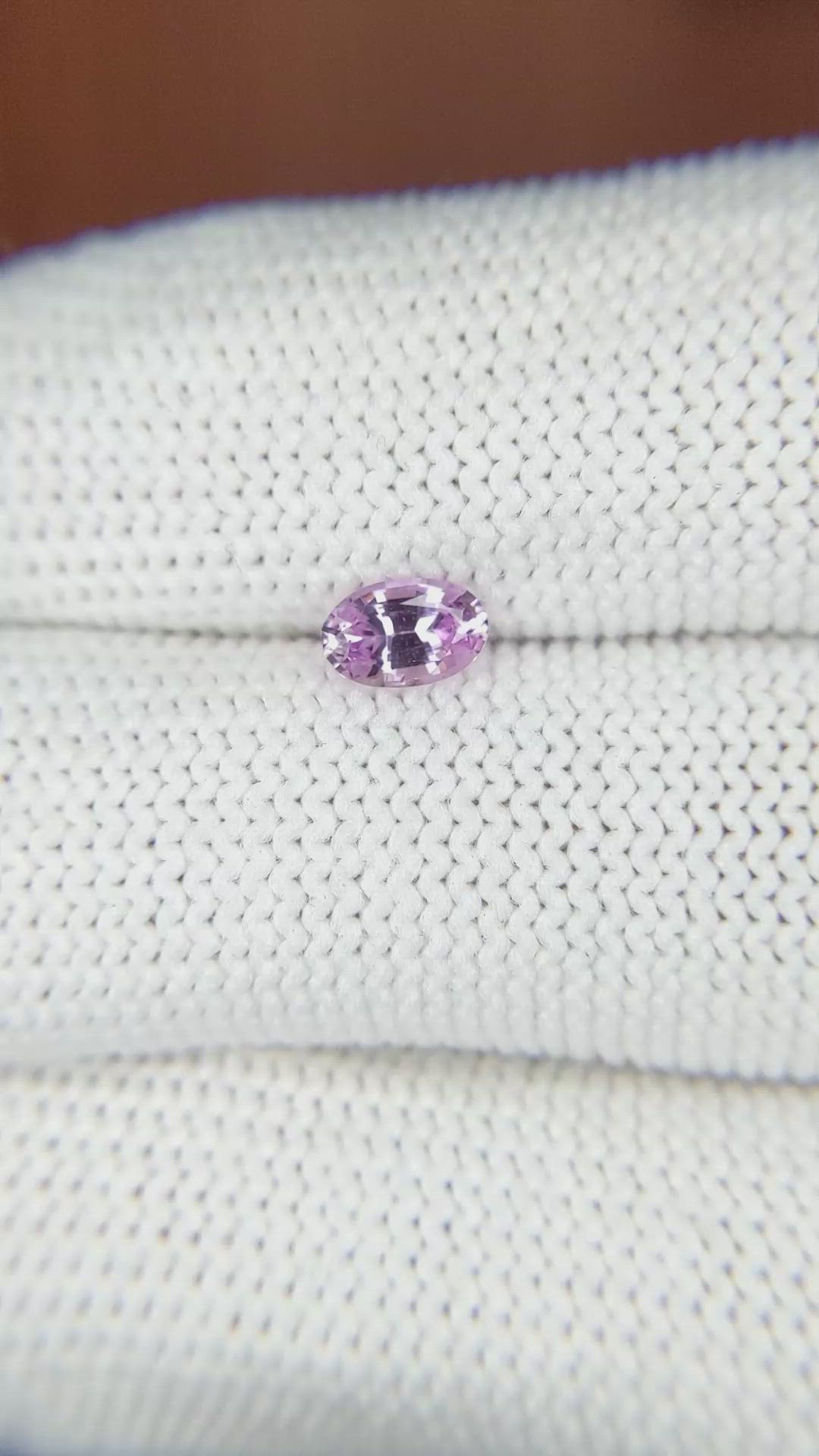 0.50 Ct. Pink Sapphire from Ceylon (Sri Lanka) Size Video