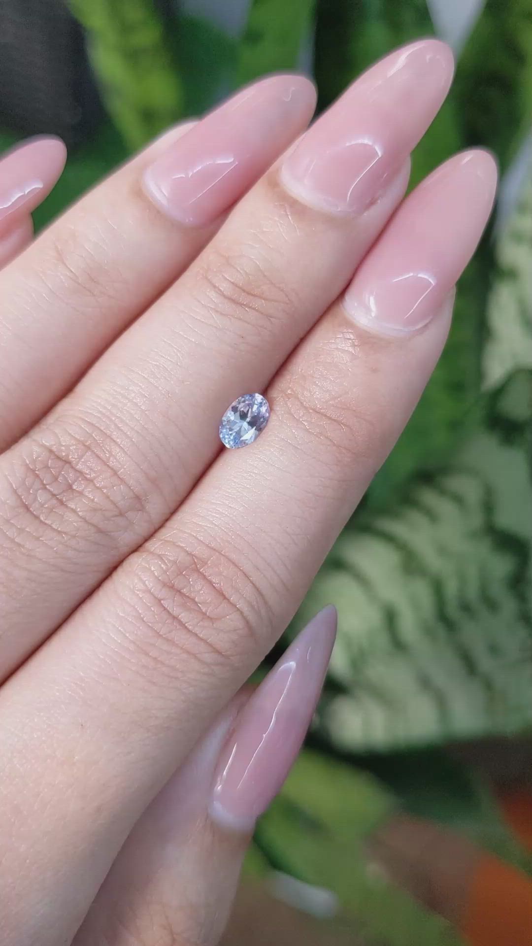 0.51 Ct. Blue Sapphire from Ceylon (Sri Lanka) Size Video
