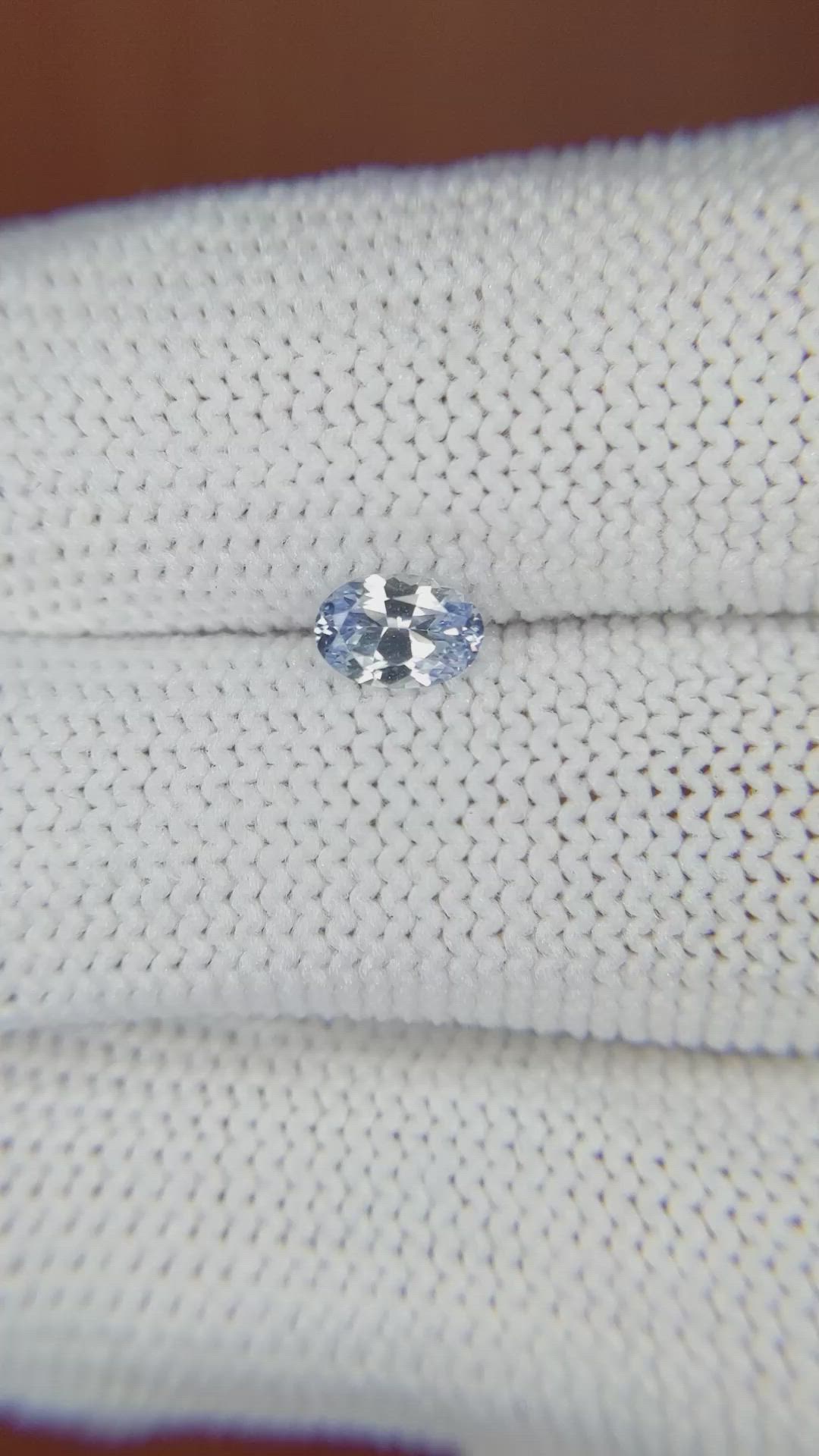 0.51 Ct. Blue Sapphire from Ceylon (Sri Lanka) Size Video