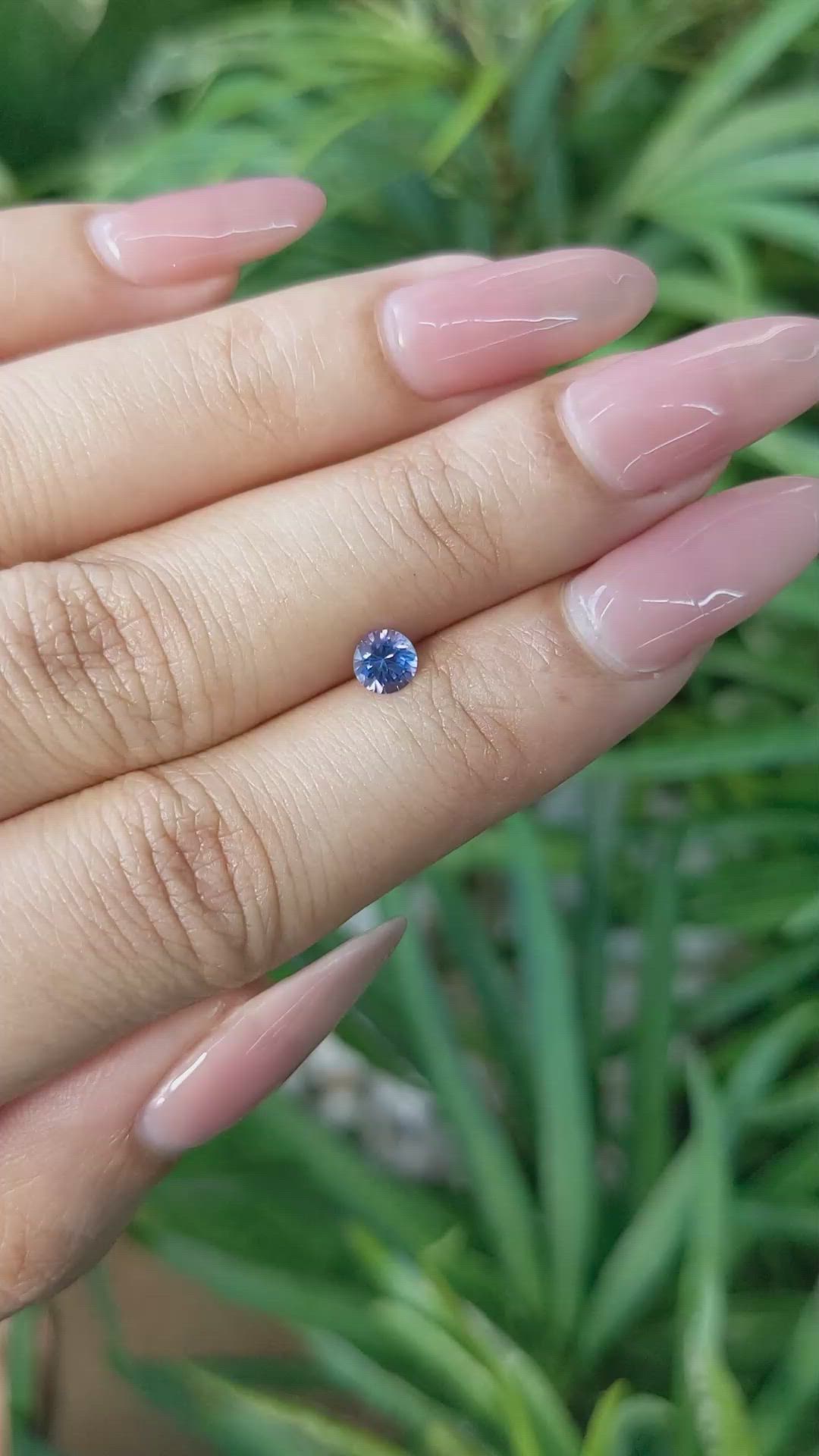 0.41 Ct. Blue Sapphire from Ceylon (Sri Lanka) Size Video