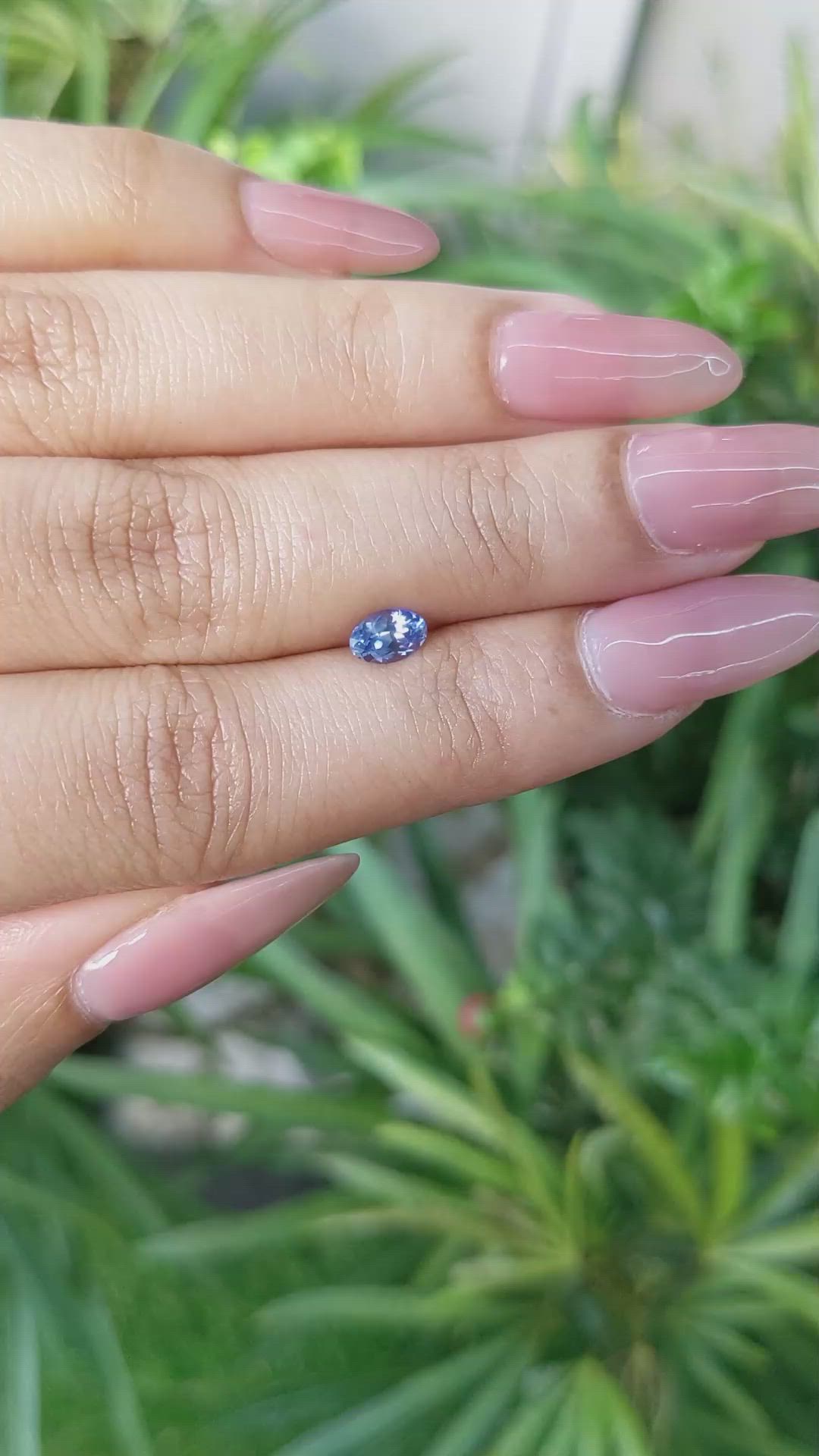 0.52 Ct. Blue Sapphire from Ceylon (Sri Lanka) Size Video