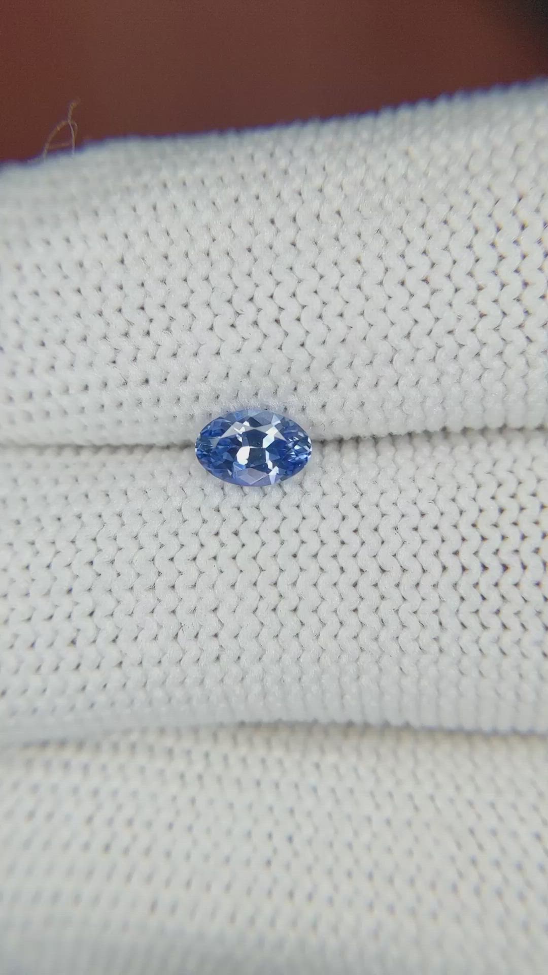 0.52 Ct. Blue Sapphire from Ceylon (Sri Lanka) Size Video