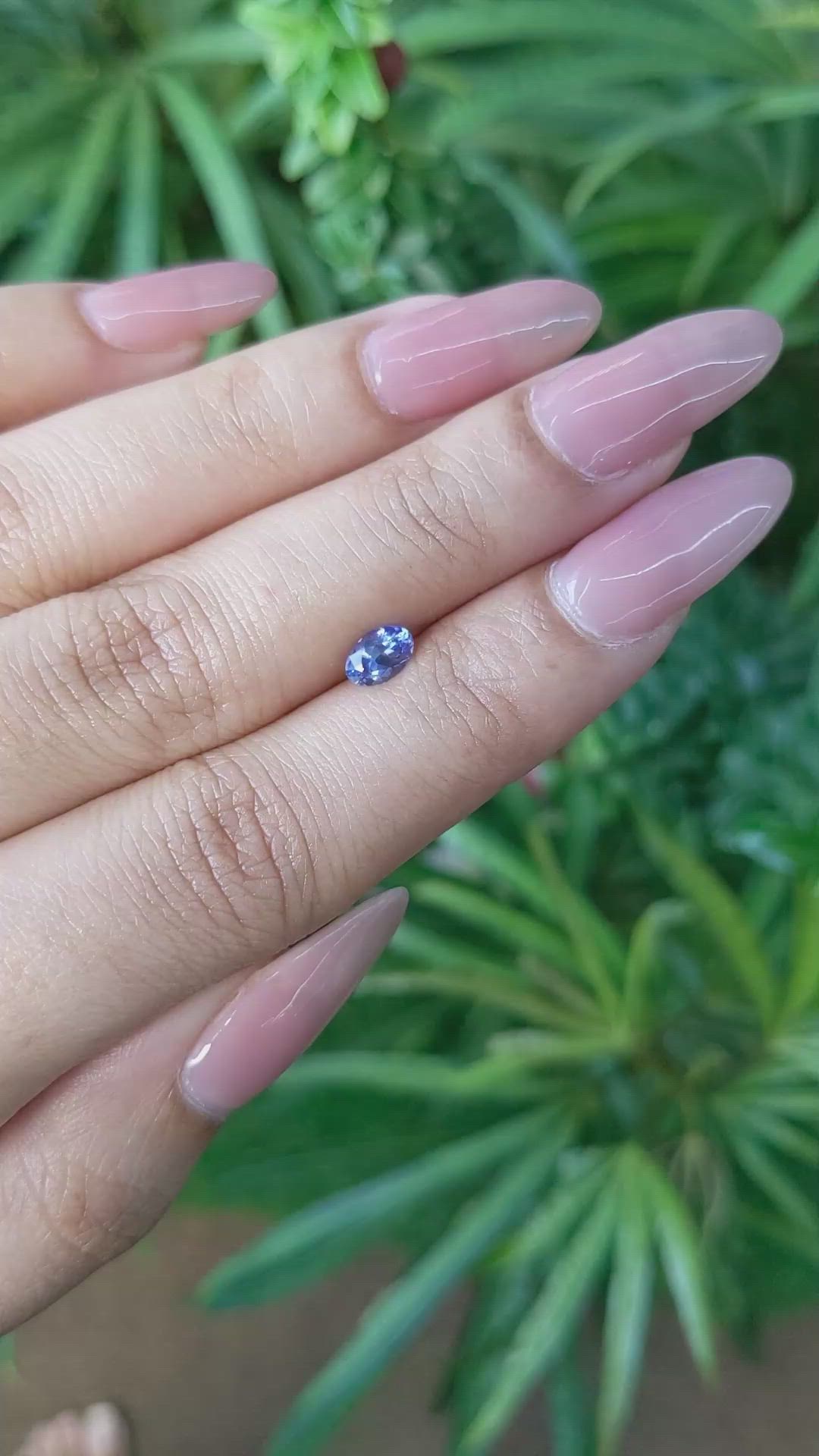 0.52 Ct. Blue Sapphire from Ceylon (Sri Lanka) Size Video