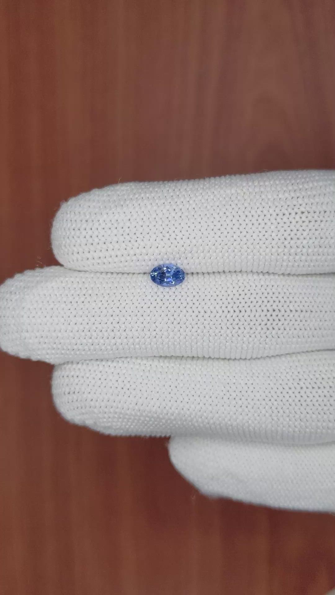 0.52 Ct. Blue Sapphire from Ceylon (Sri Lanka) Size Video