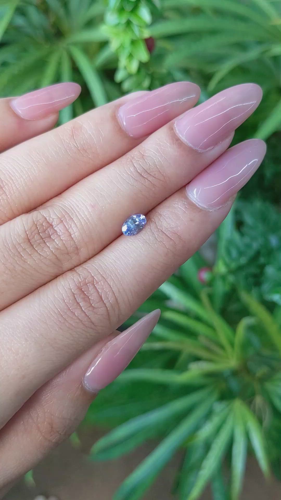 0.53 Ct. Blue Sapphire from Ceylon (Sri Lanka) Size Video