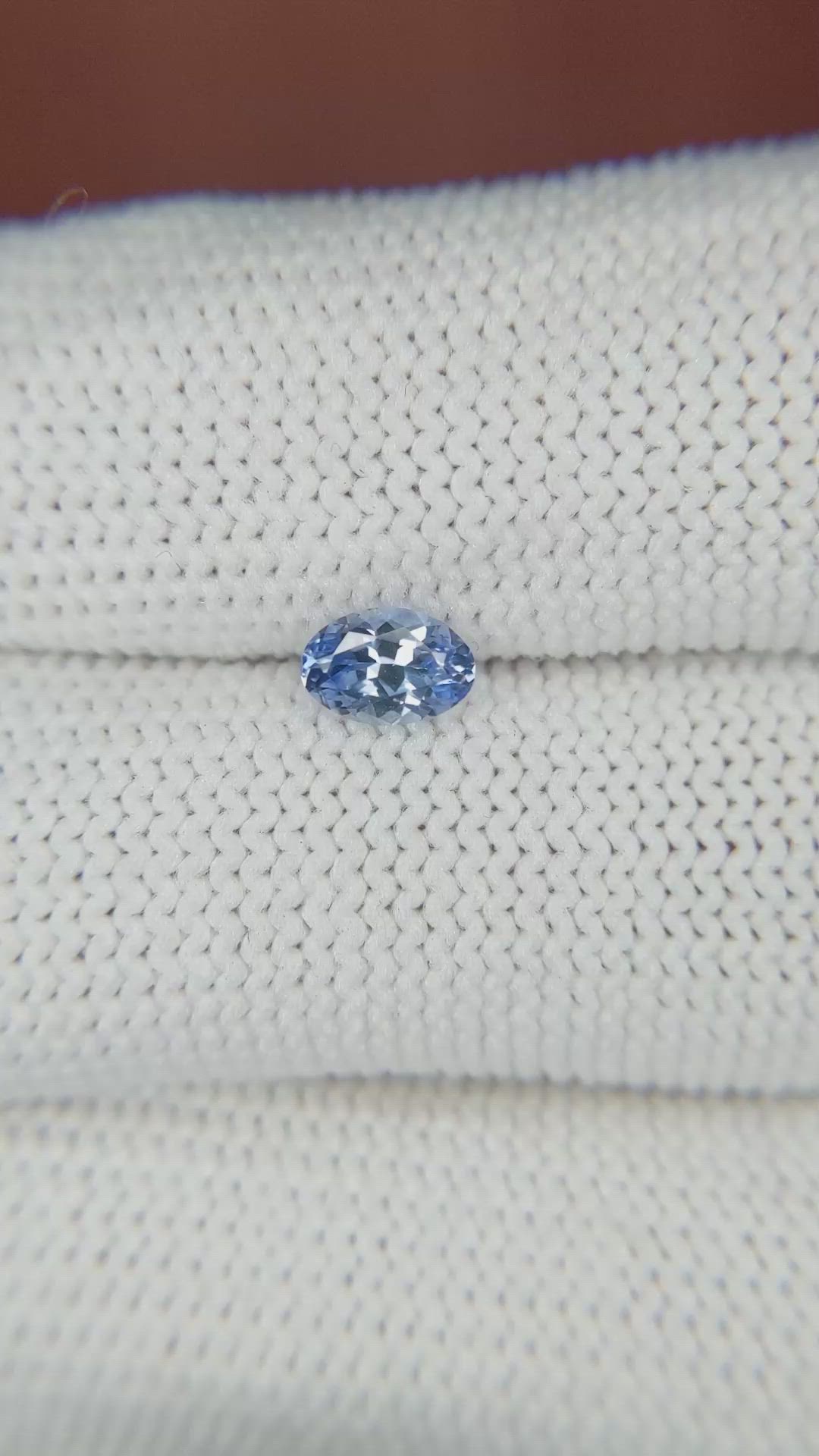 0.53 Ct. Blue Sapphire from Ceylon (Sri Lanka) Size Video
