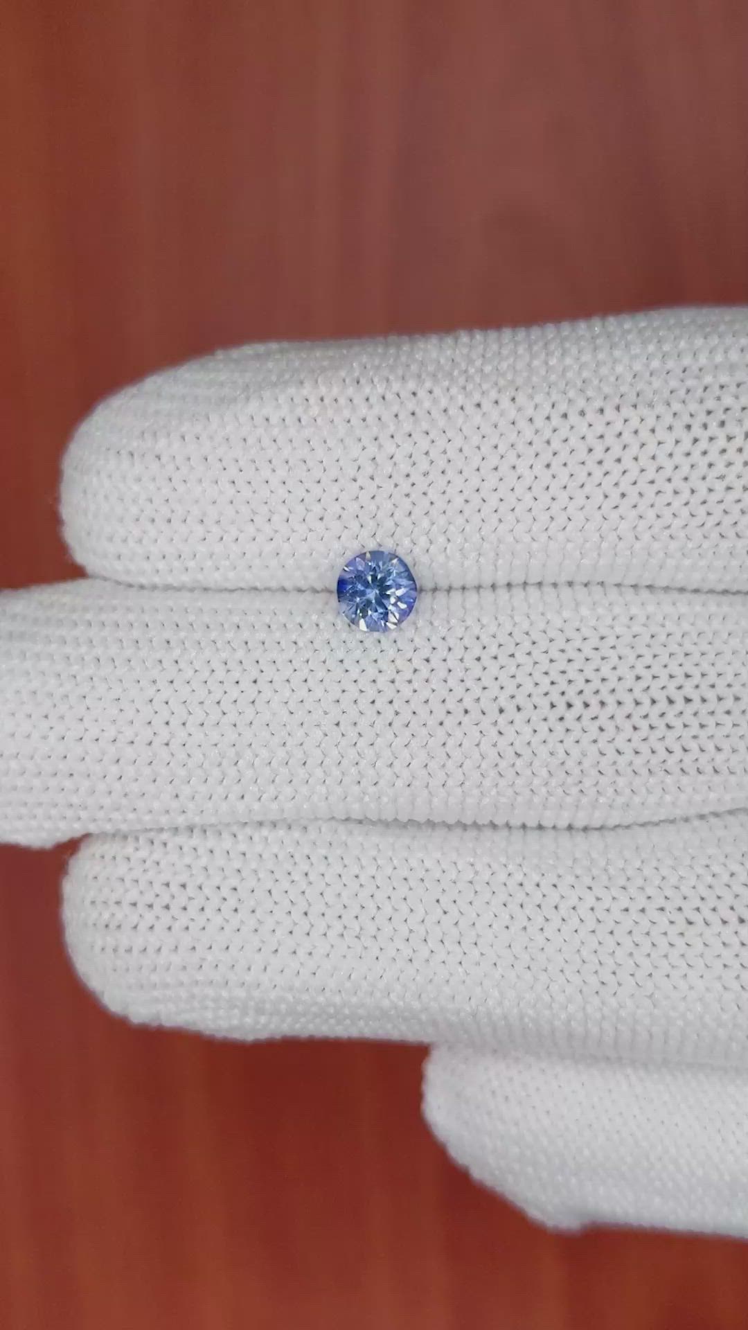 0.59 Ct. Blue Sapphire from Ceylon (Sri Lanka) Size Video