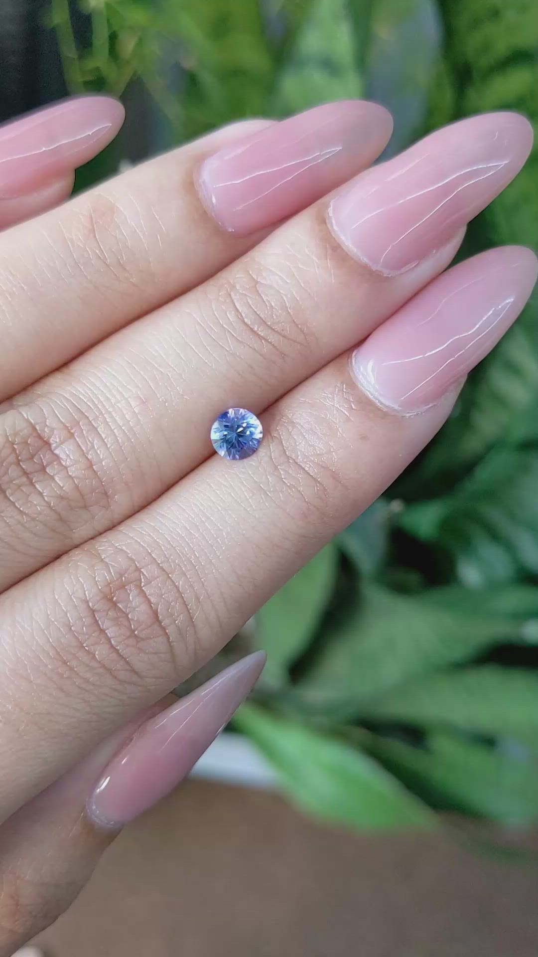 0.59 Ct. Blue Sapphire from Ceylon (Sri Lanka) Size Video