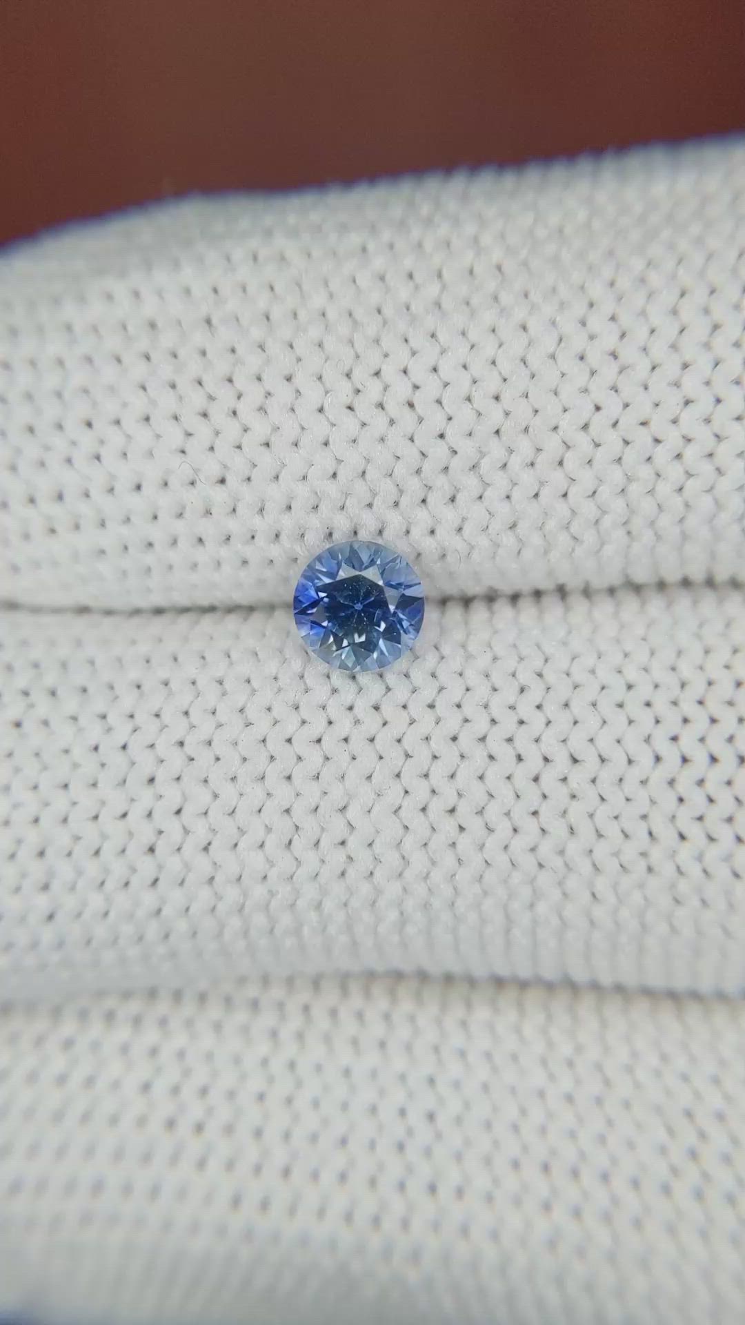 0.64 Ct. Blue Sapphire from Ceylon (Sri Lanka) Size Video