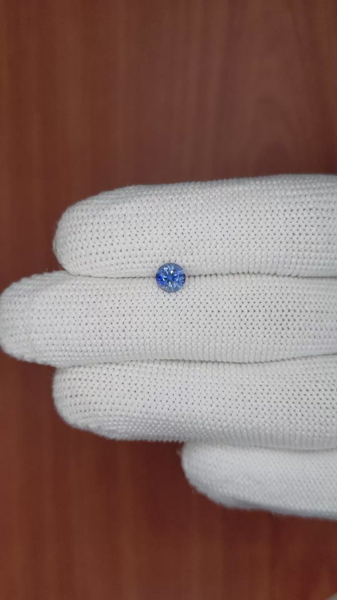 0.64 Ct. Blue Sapphire from Ceylon (Sri Lanka) Size Video