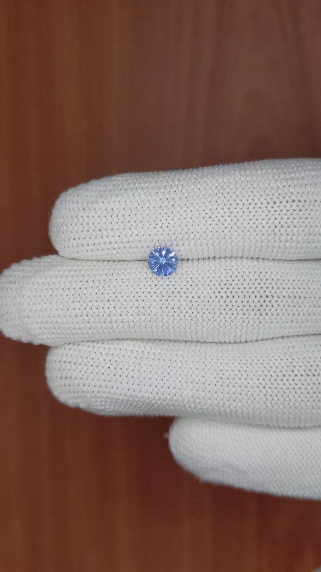 0.61 Ct. Blue Sapphire from Ceylon (Sri Lanka) Size Video