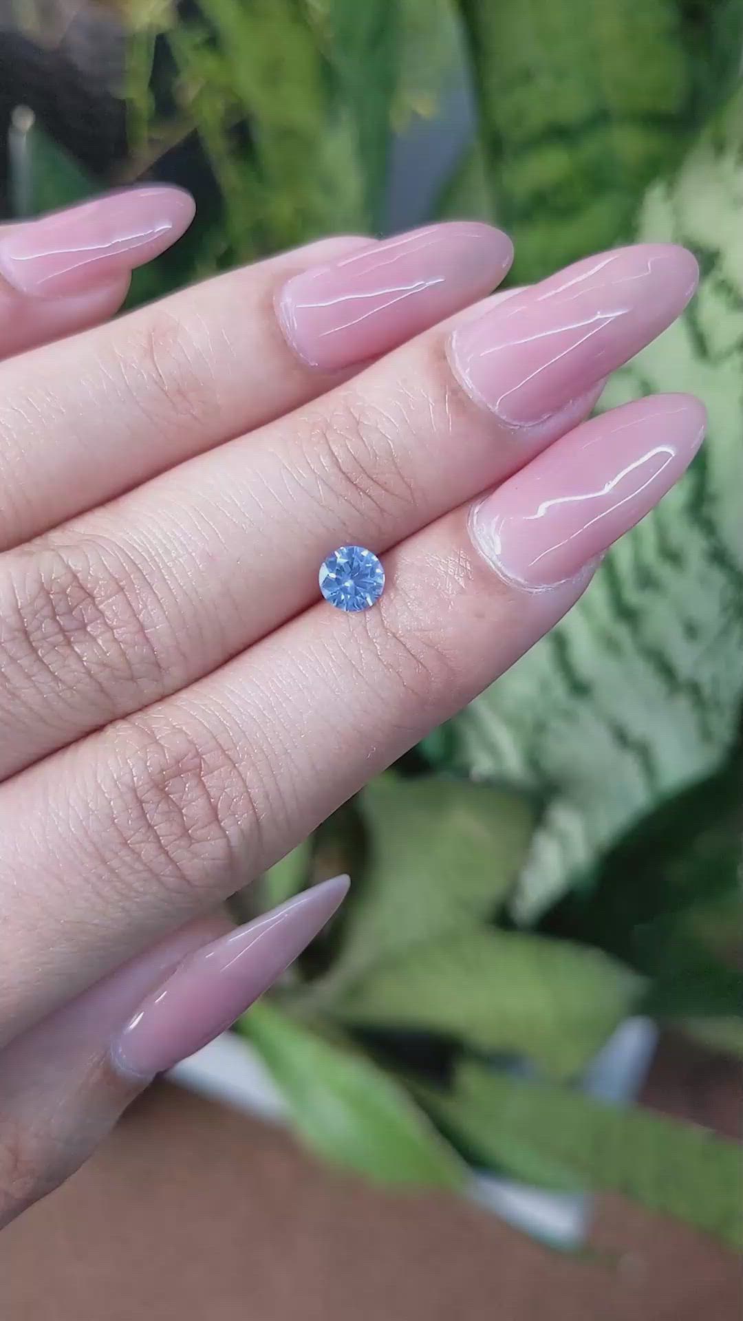 0.61 Ct. Blue Sapphire from Ceylon (Sri Lanka) Size Video